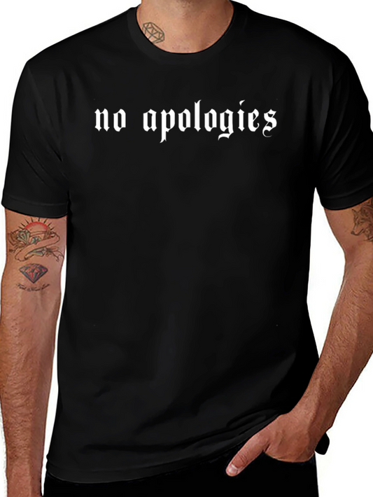 No Apologies Gothic Style Black T-Shirt
