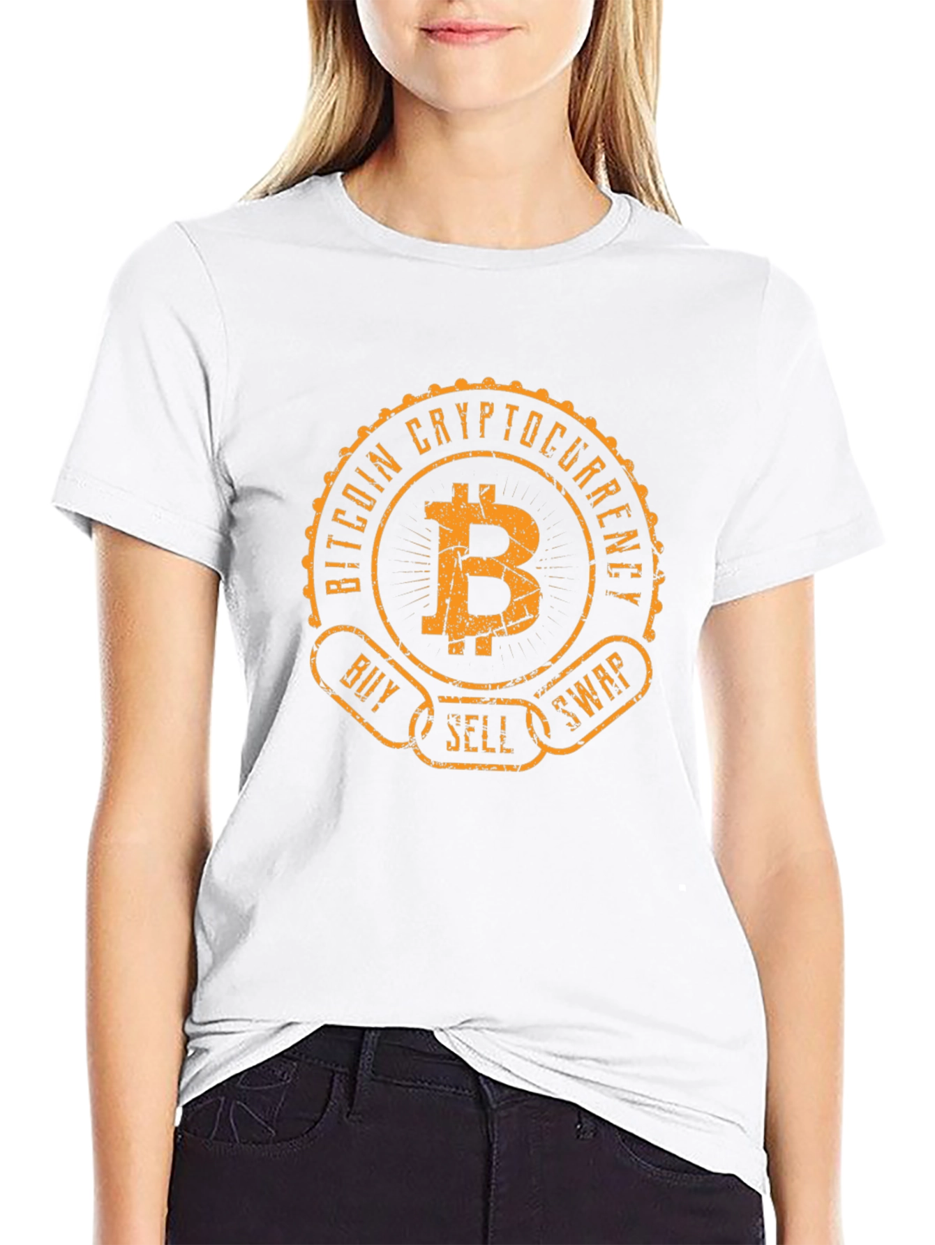 Bitcoin Cryptocurrency Graphic Tee - Buy Sell Swap