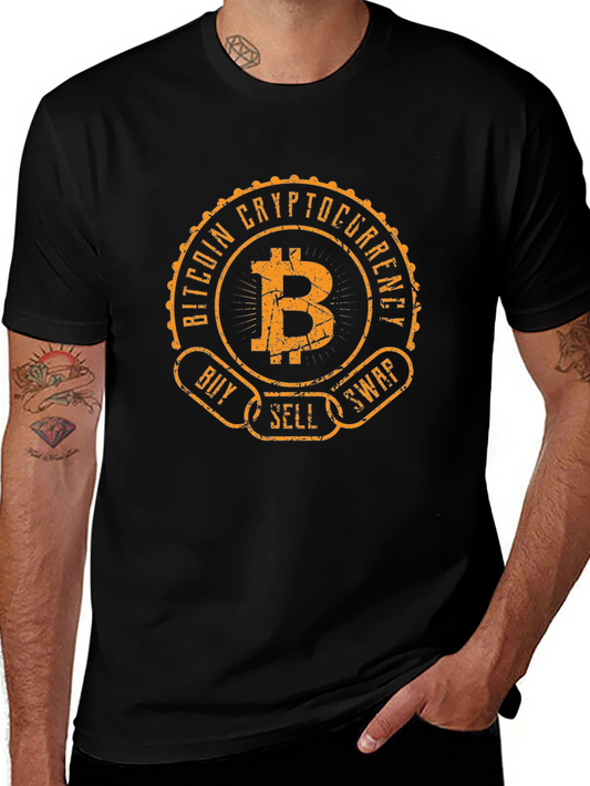Bitcoin Cryptocurrency Graphic Tee - Buy Sell Swap