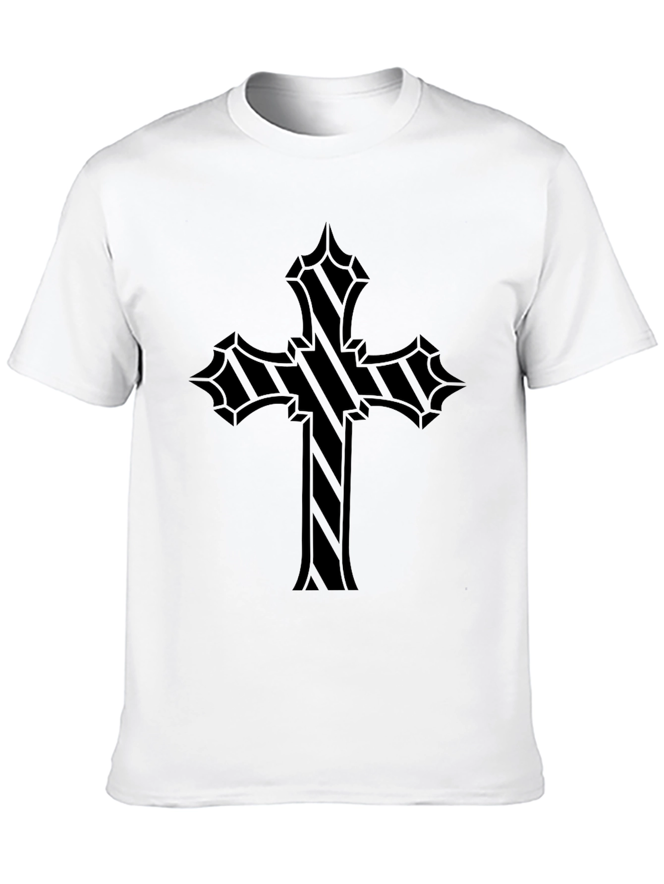 Gothic Cross Graphic Black T-Shirt