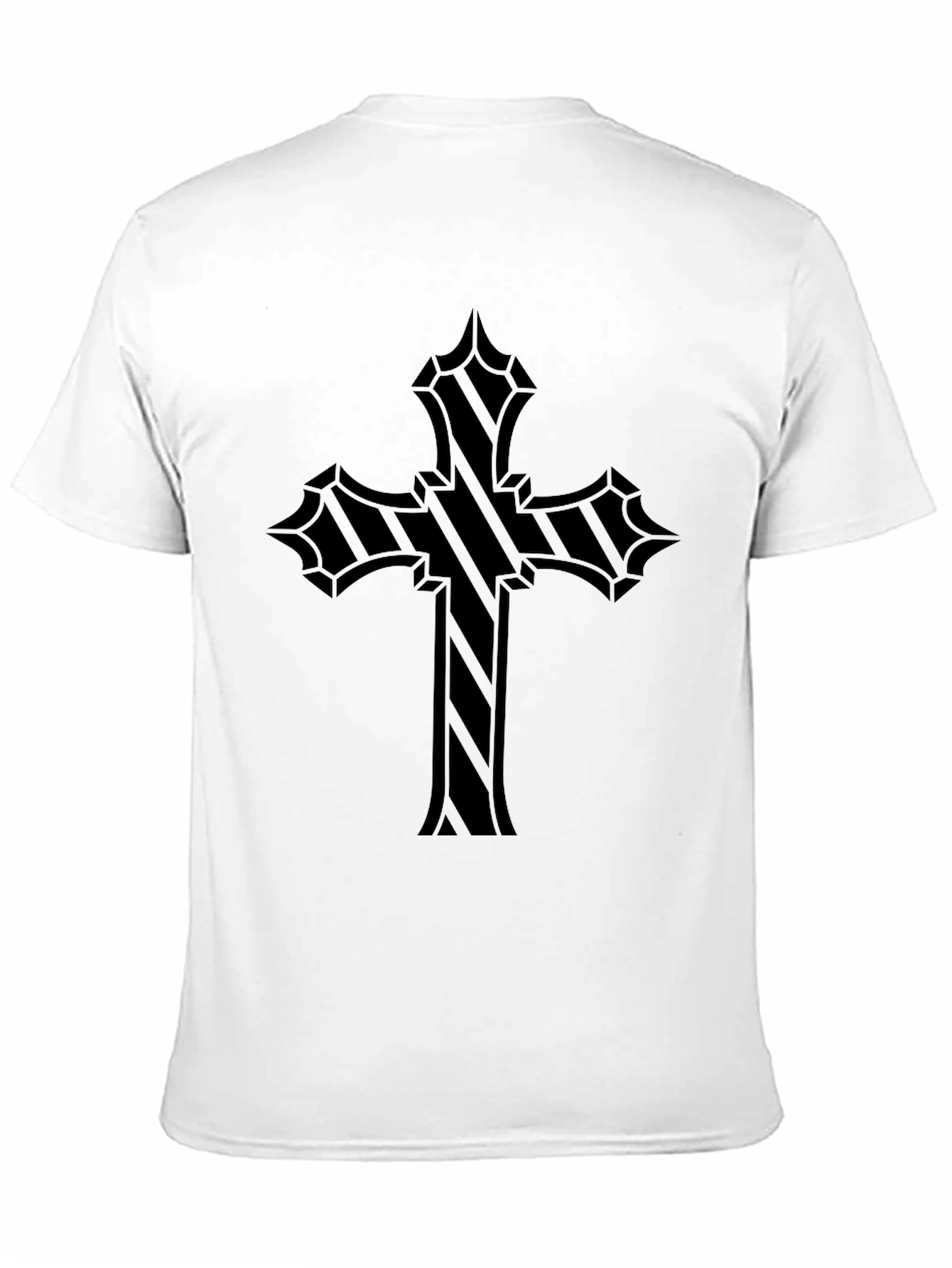 Gothic Cross Graphic Black T-Shirt