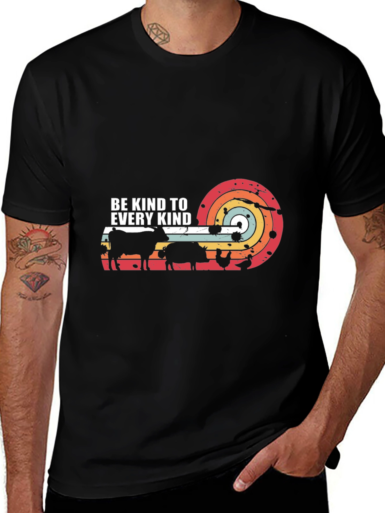 Kind to Every Kind Animal Silhouette Graphic Tee