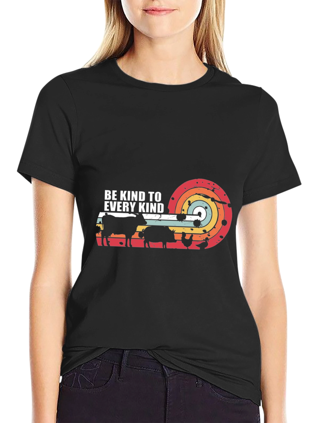 Kind to Every Kind Animal Silhouette Graphic Tee