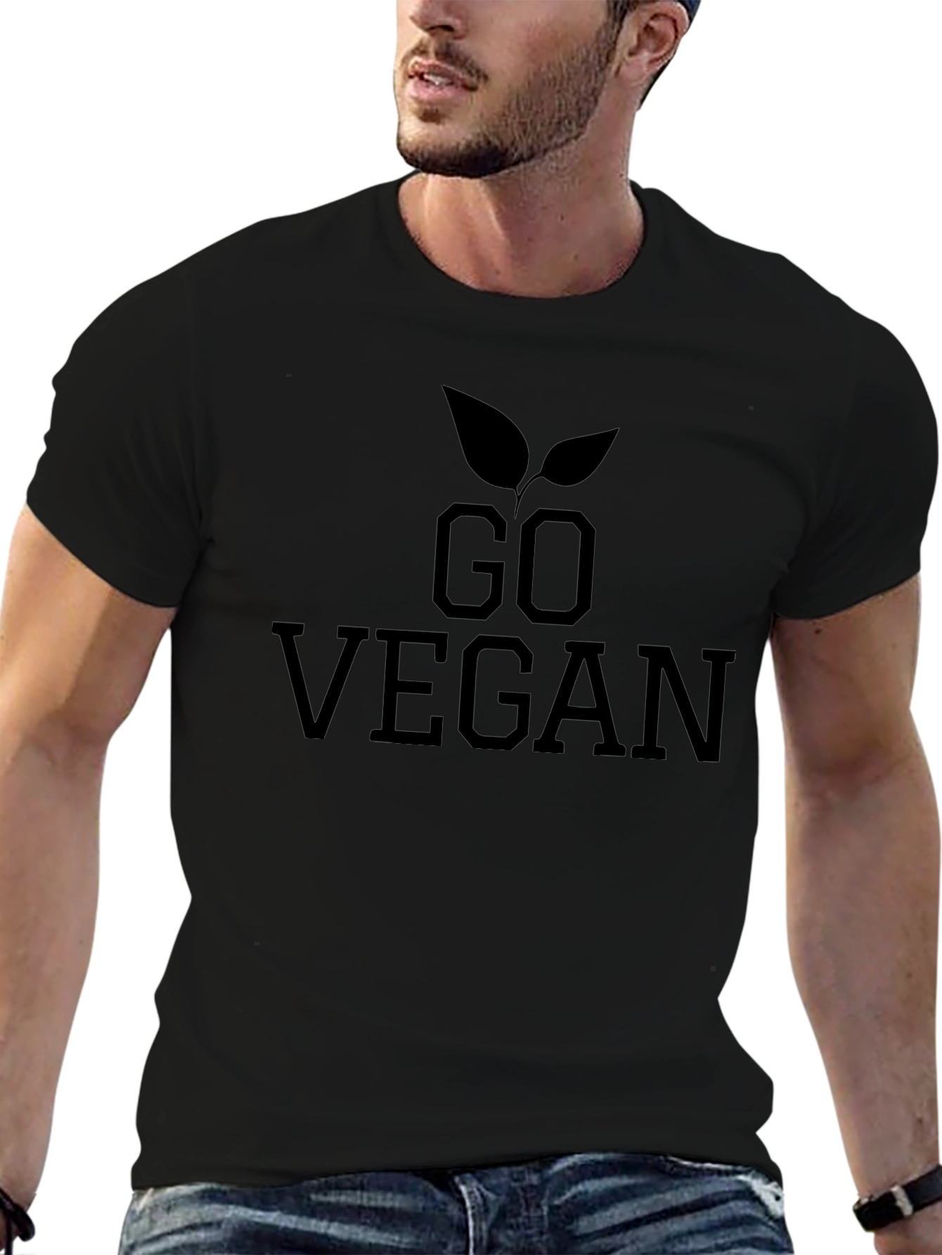 Go Vegan Graphic Tee - Black