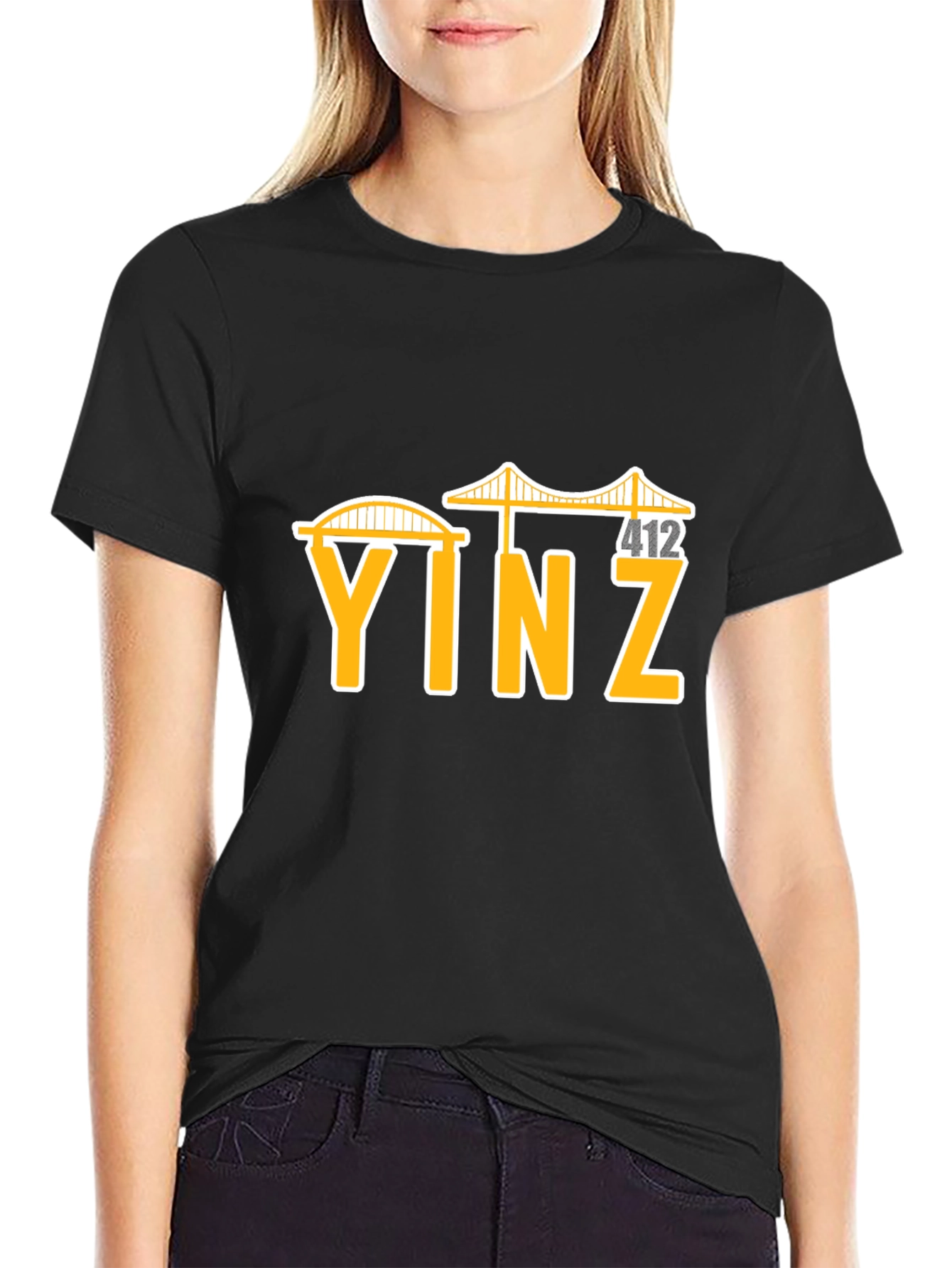 Yinz Pittsburgh Black T-Shirt - Local Pride