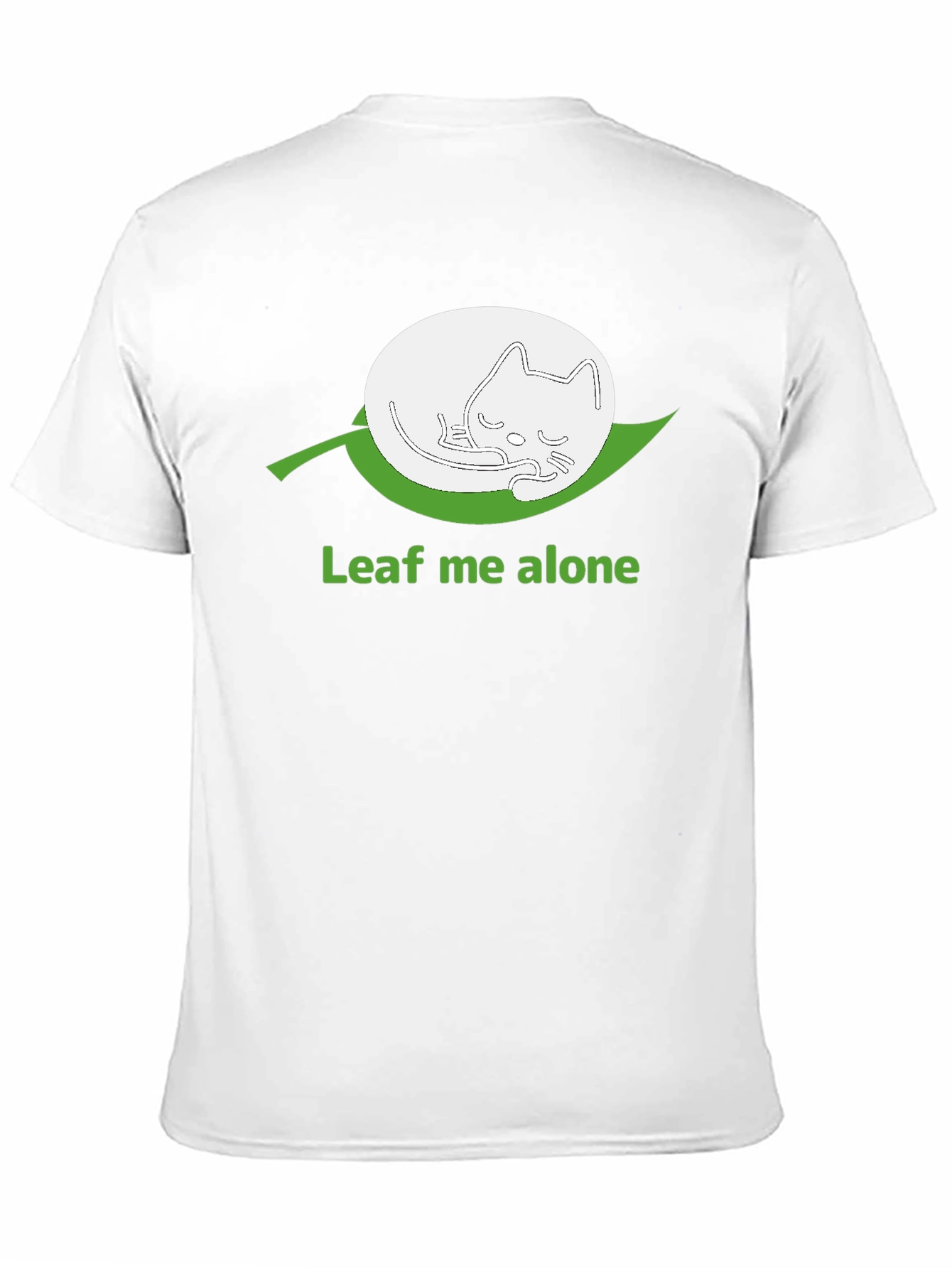 Leaf Me Alone Funny Cat T-Shirt