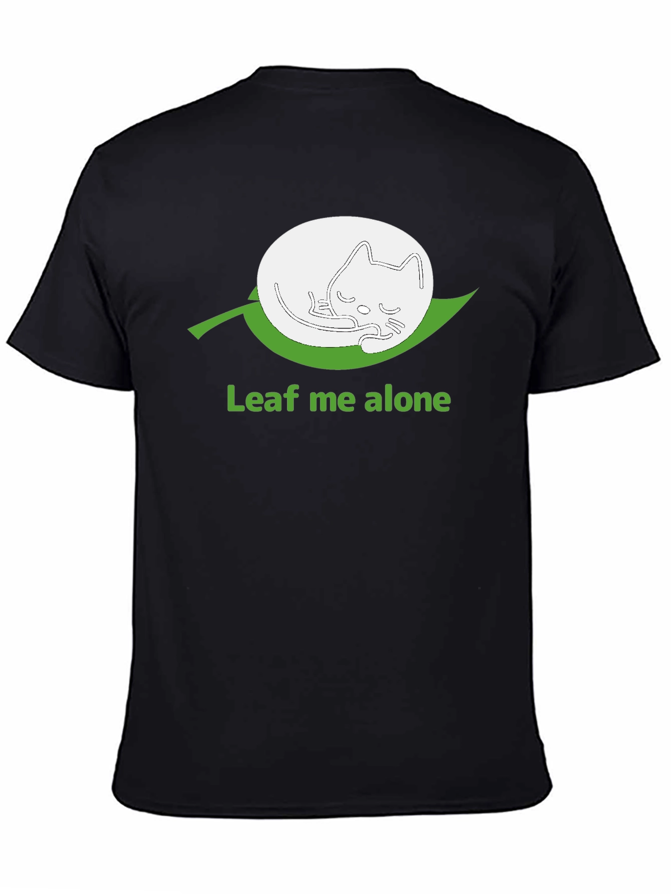 Leaf Me Alone Funny Cat T-Shirt