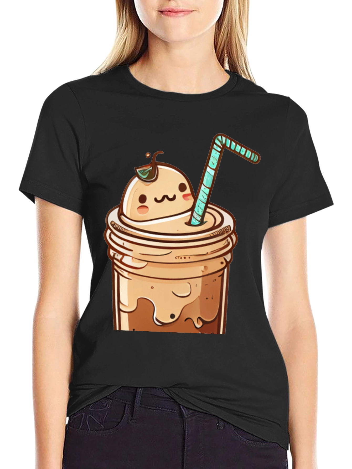 Cute Kawaii Boba Tea Graphic Tee