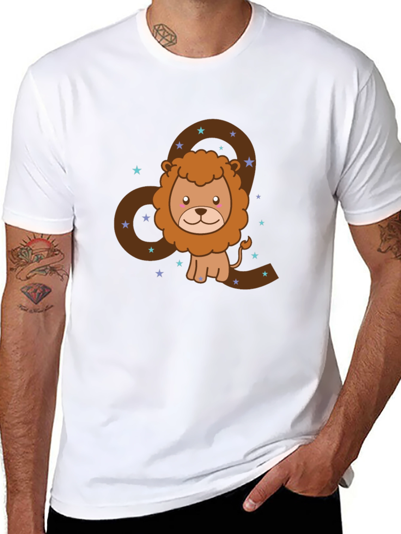 Leo Zodiac T-Shirt - Cute Lion Cartoon Design