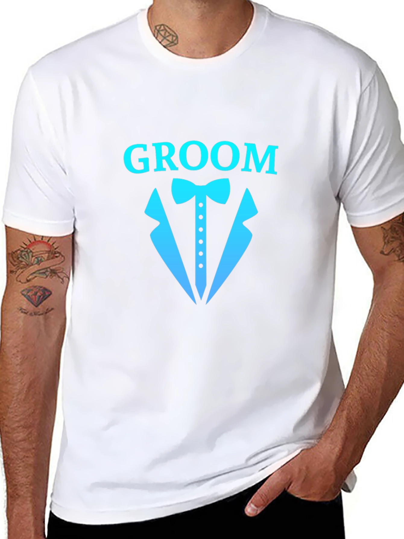 Groom Tuxedo Graphic T-Shirt - Wedding Party Tee