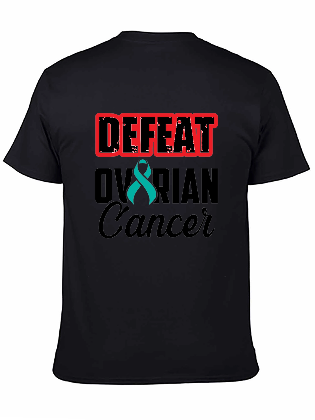 Defeat Ovarian Cancer Awareness Ribbon Tee