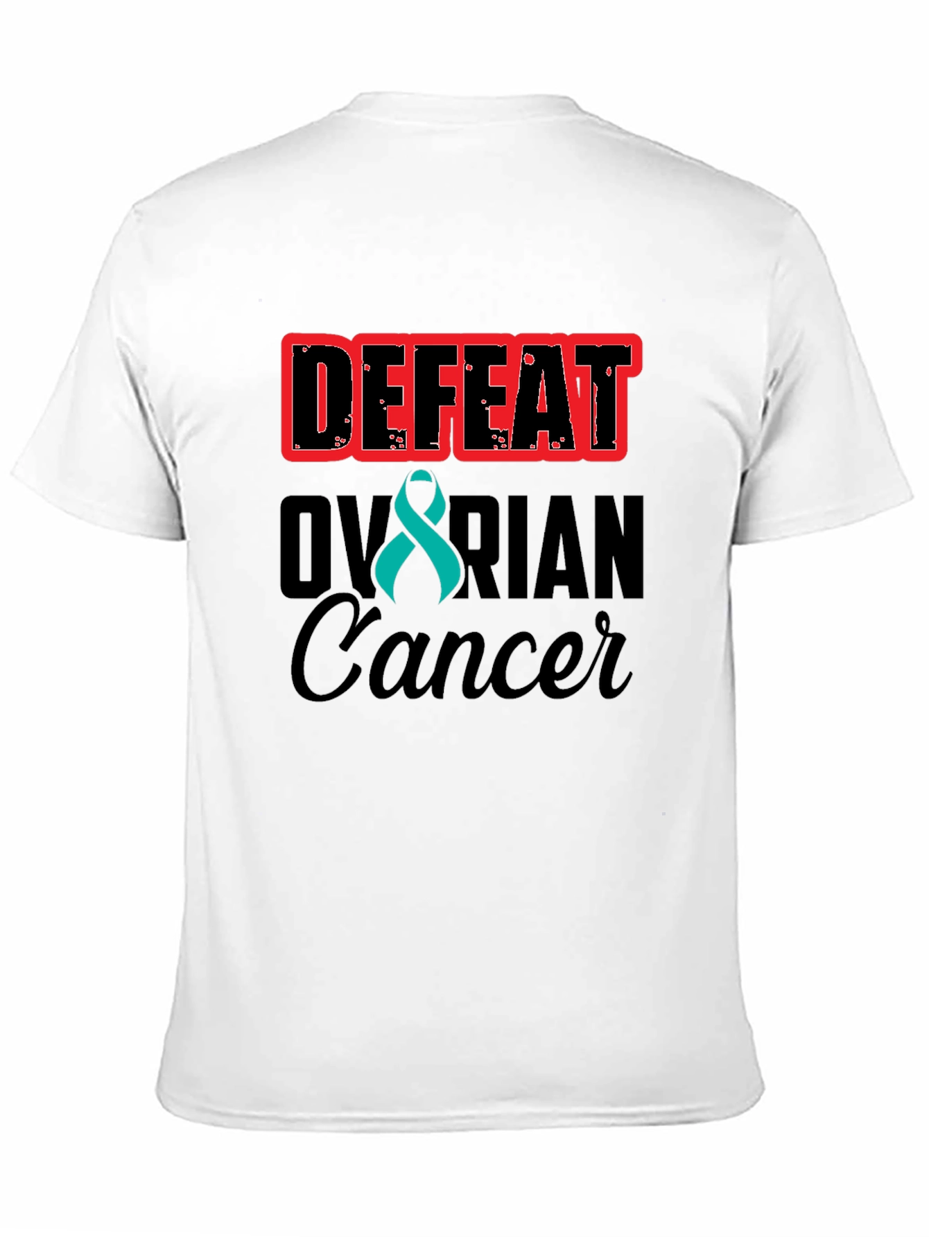 Defeat Ovarian Cancer Awareness Ribbon Tee