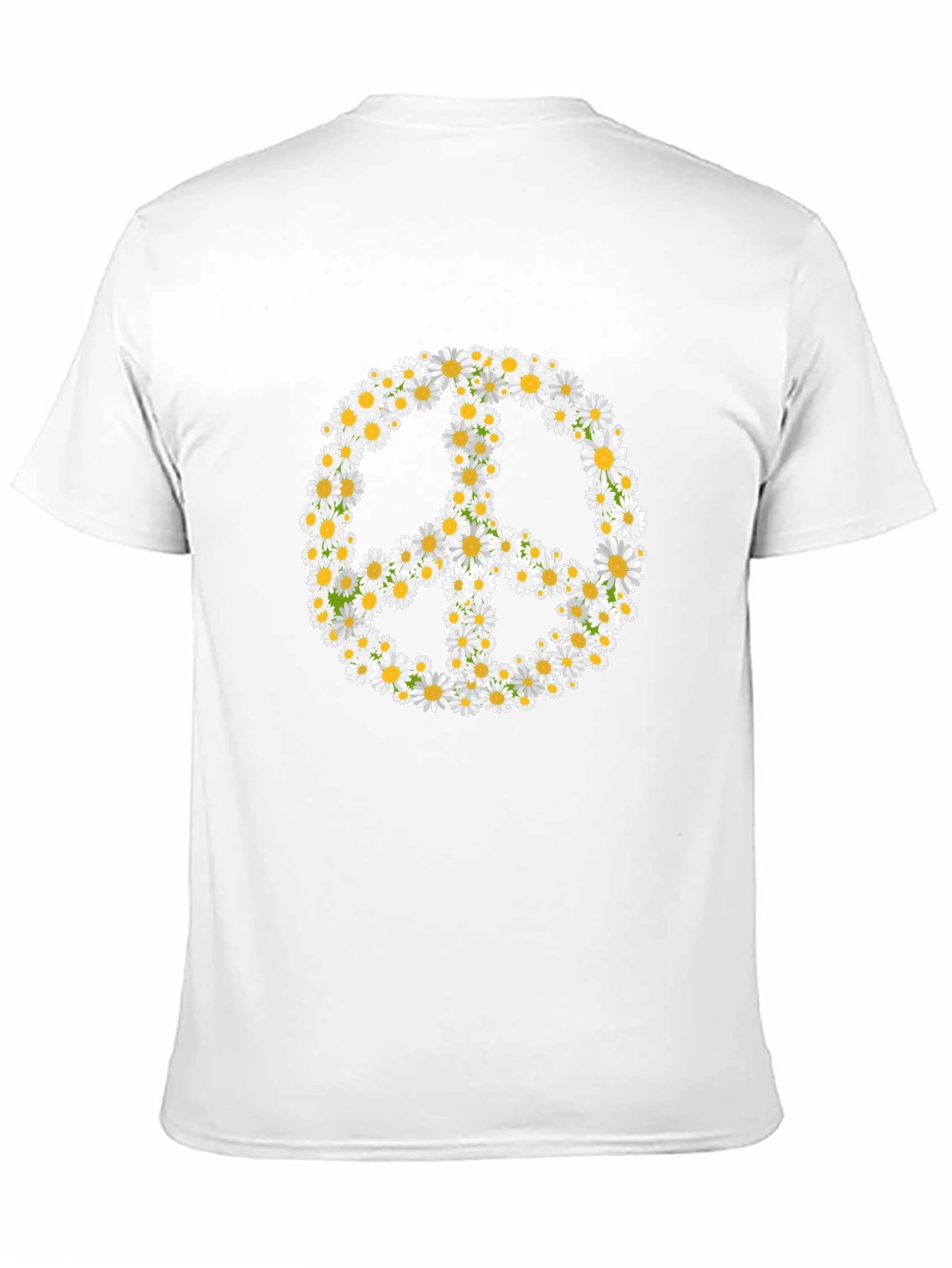 Daisy Peace Sign Black T-Shirt