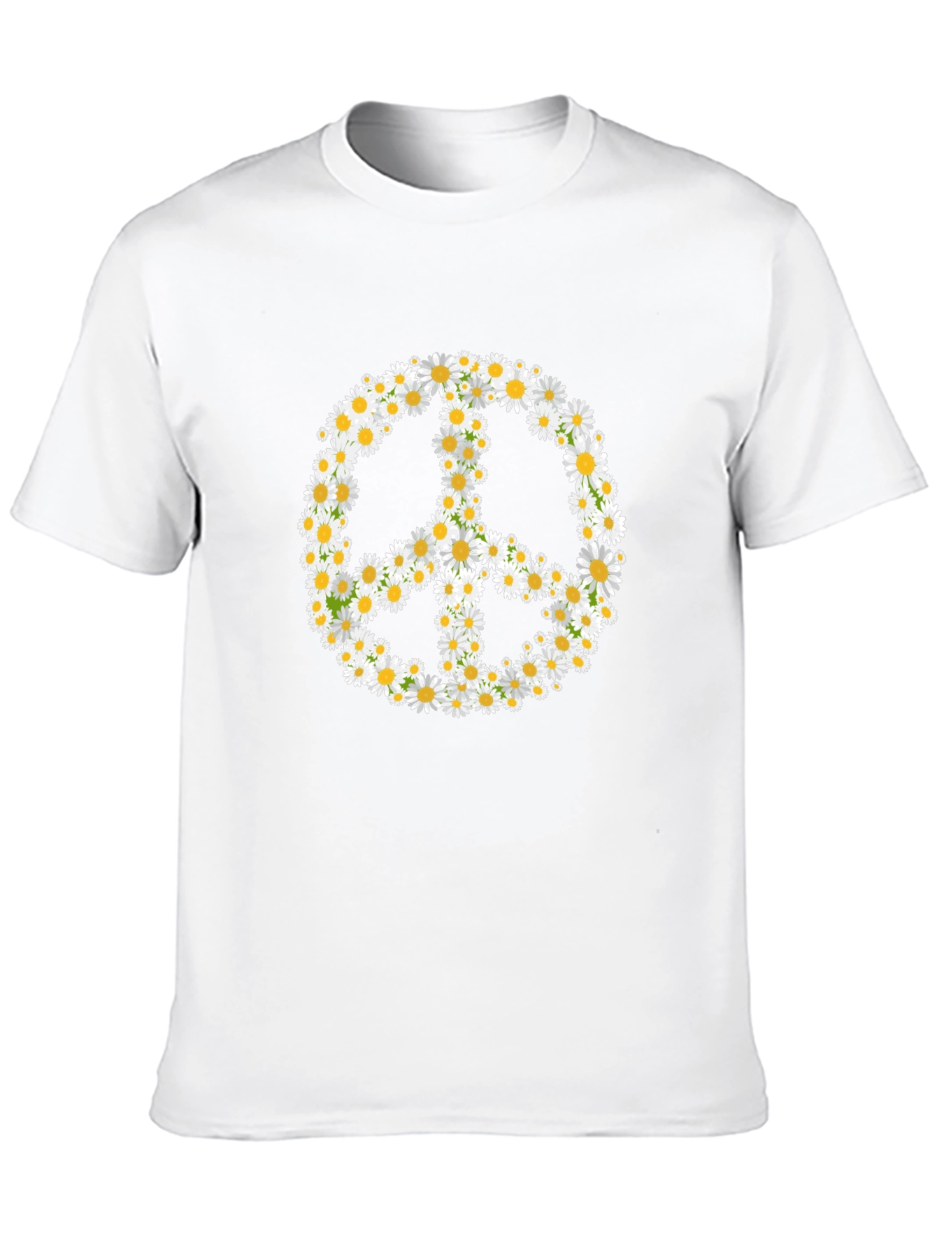 Daisy Peace Sign Black T-Shirt