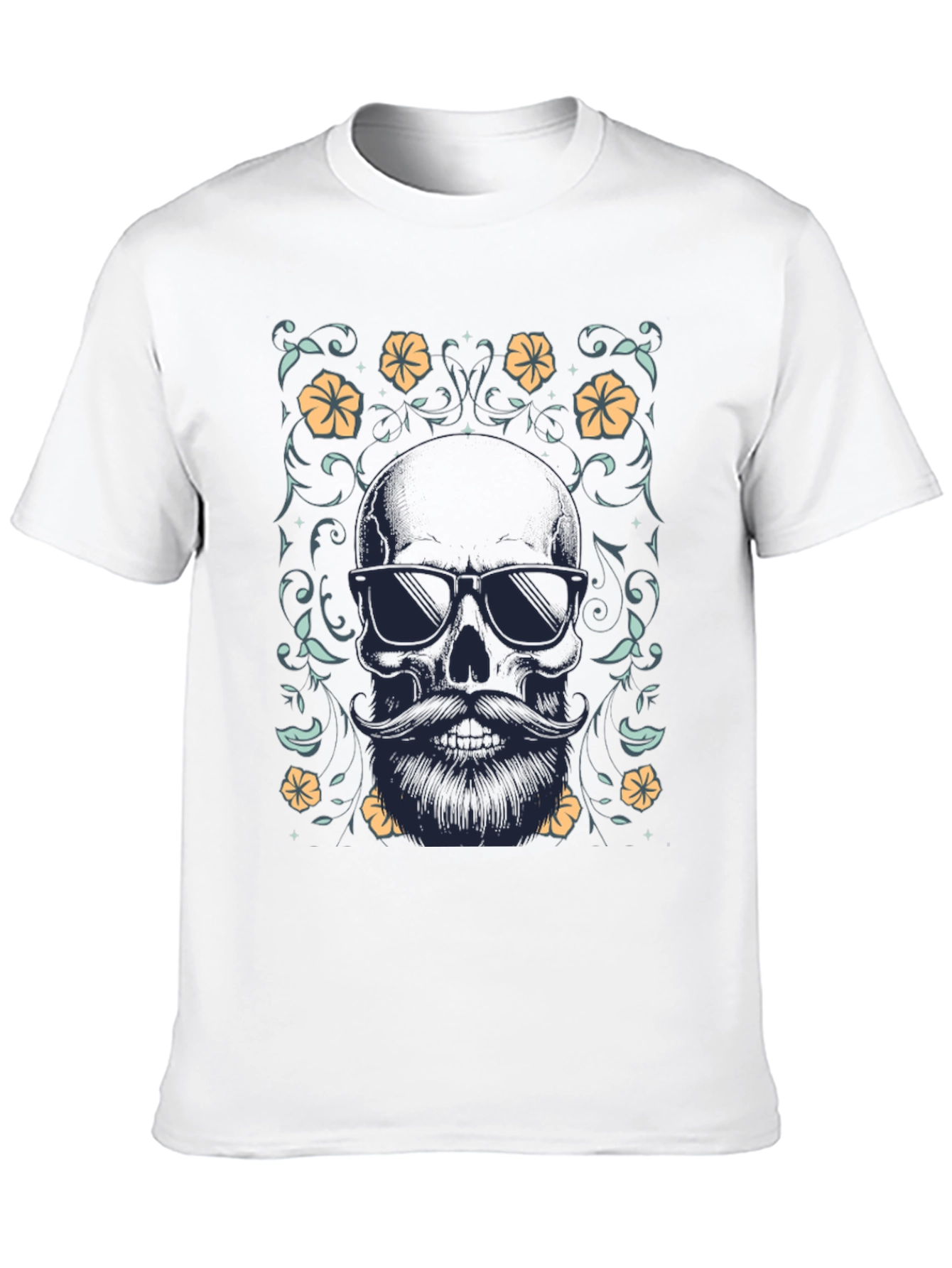 Bearded Skull Graphic Tee - Cool & Stylish