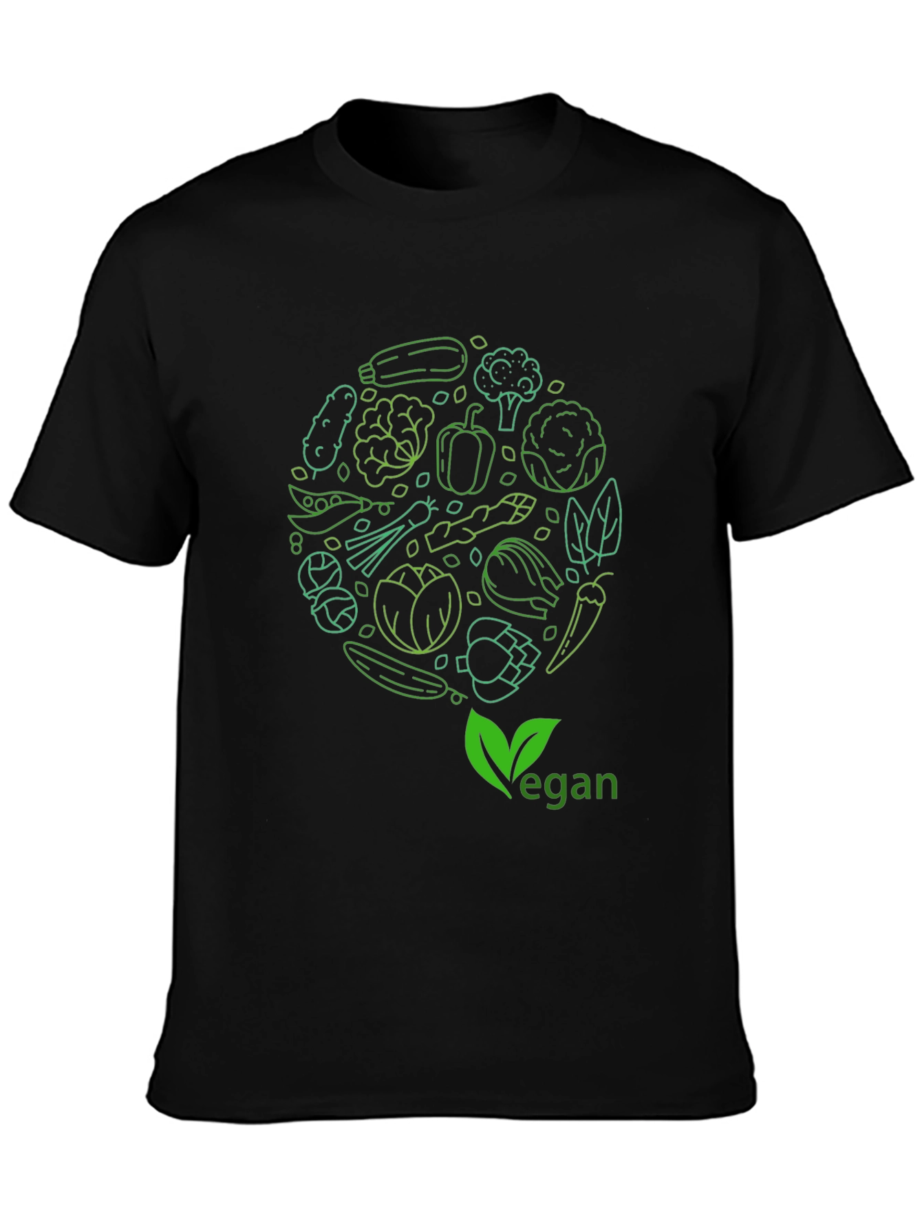 Vegan Vegetable Circle T-Shirt - Eat Green!