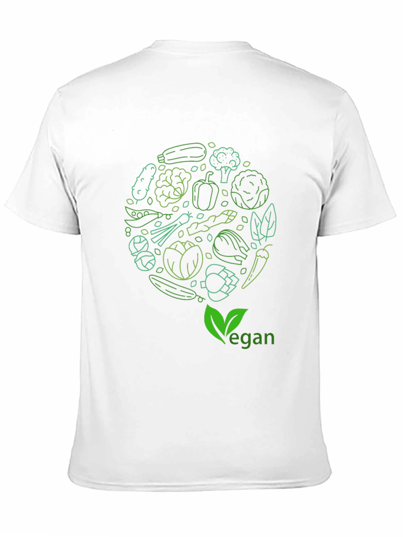 Vegan Vegetable Circle T-Shirt - Eat Green!