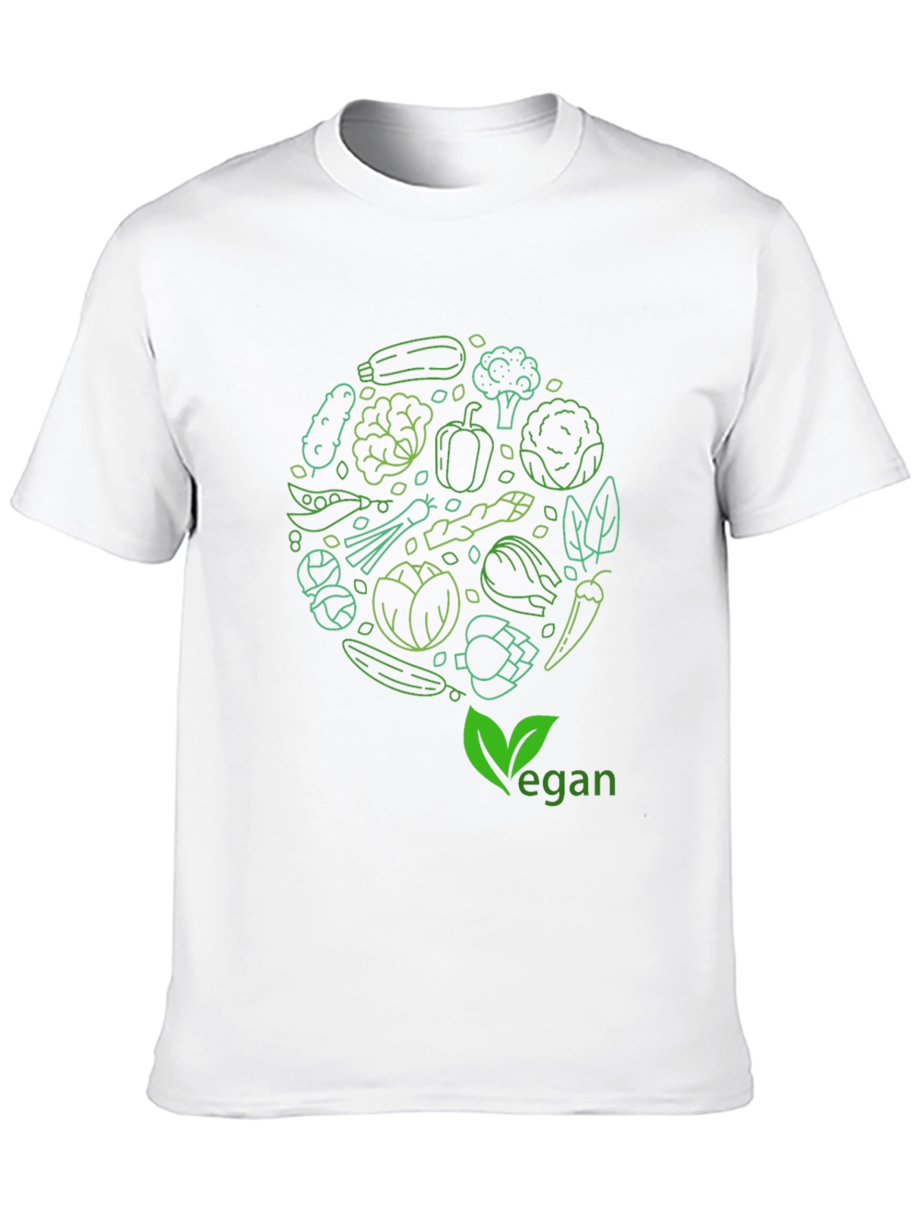 Vegan Vegetable Circle T-Shirt - Eat Green!