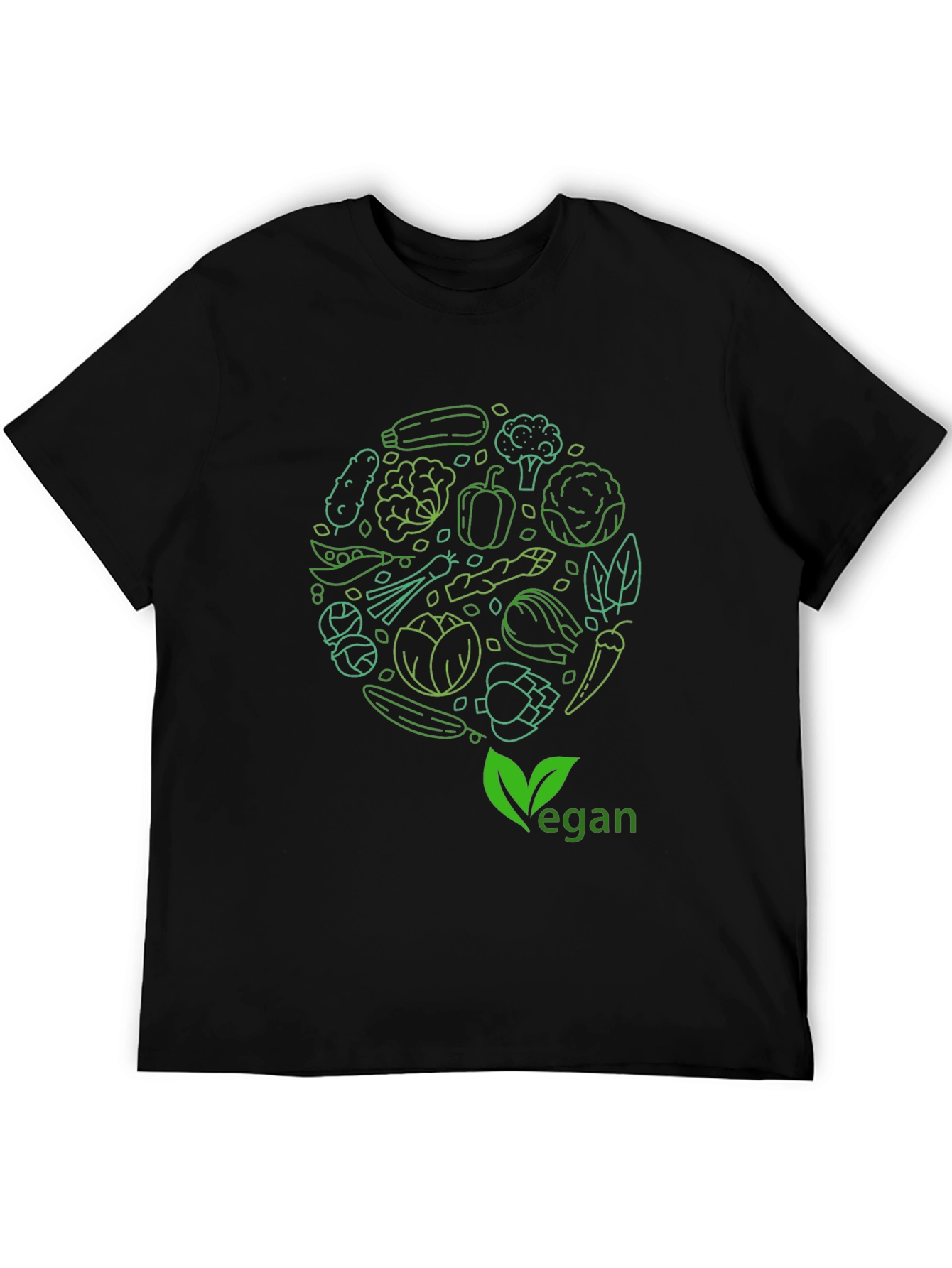Vegan Vegetable Circle T-Shirt - Eat Green!