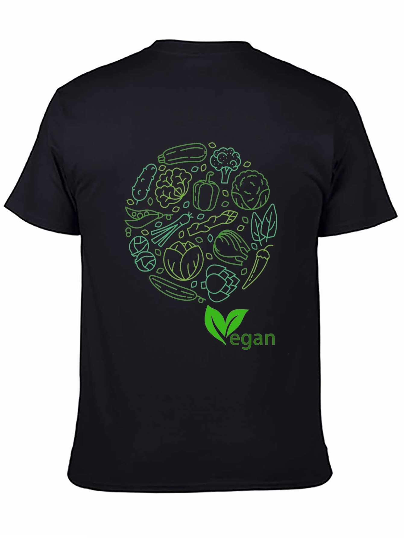 Vegan Vegetable Circle T-Shirt - Eat Green!