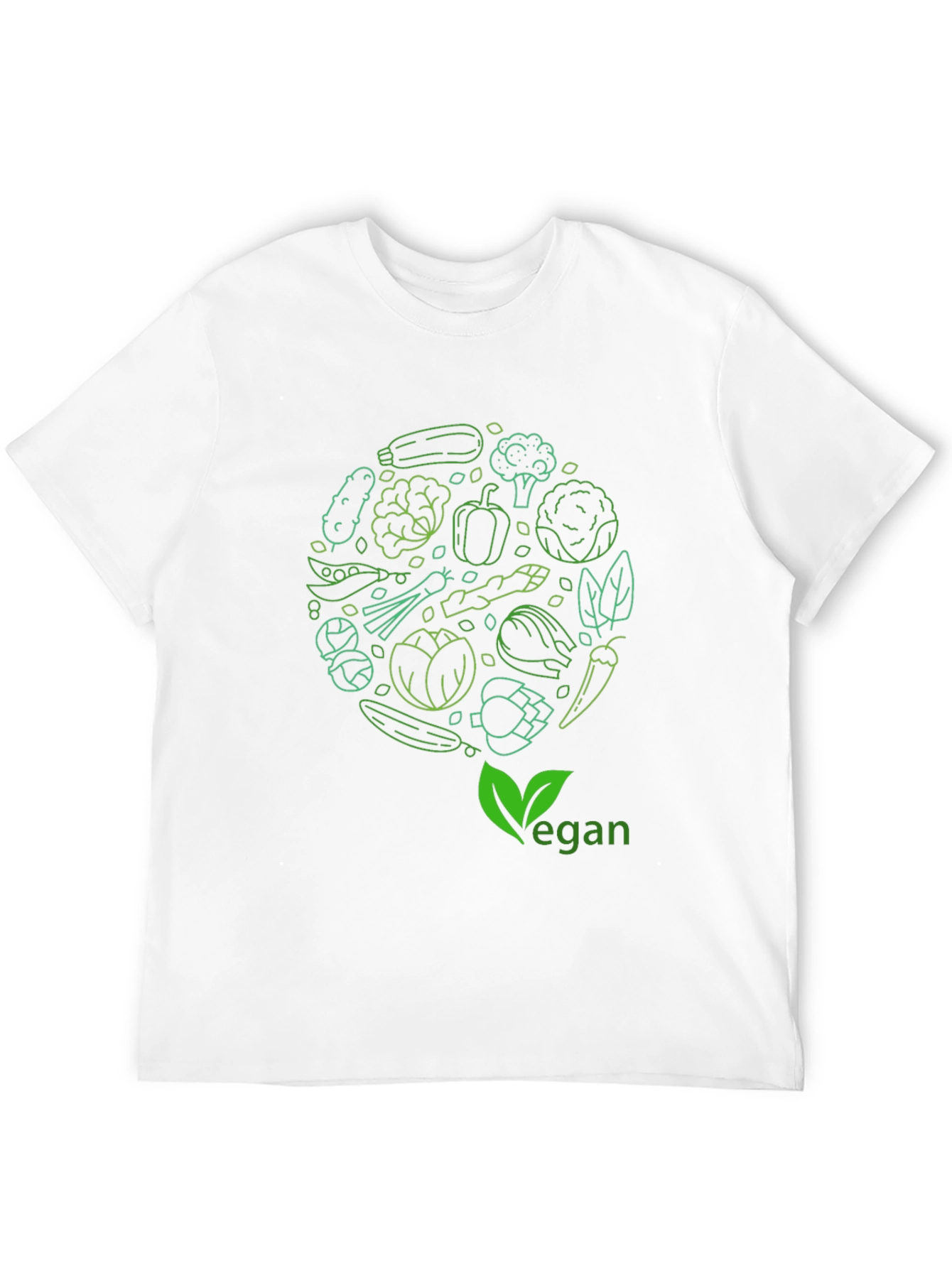 Vegan Vegetable Circle T-Shirt - Eat Green!