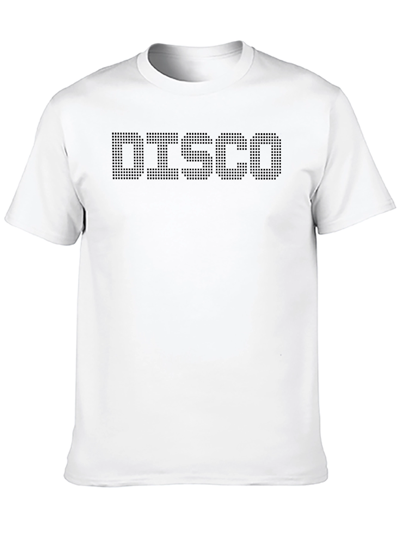 Black Disco Dotted Print Graphic Tee