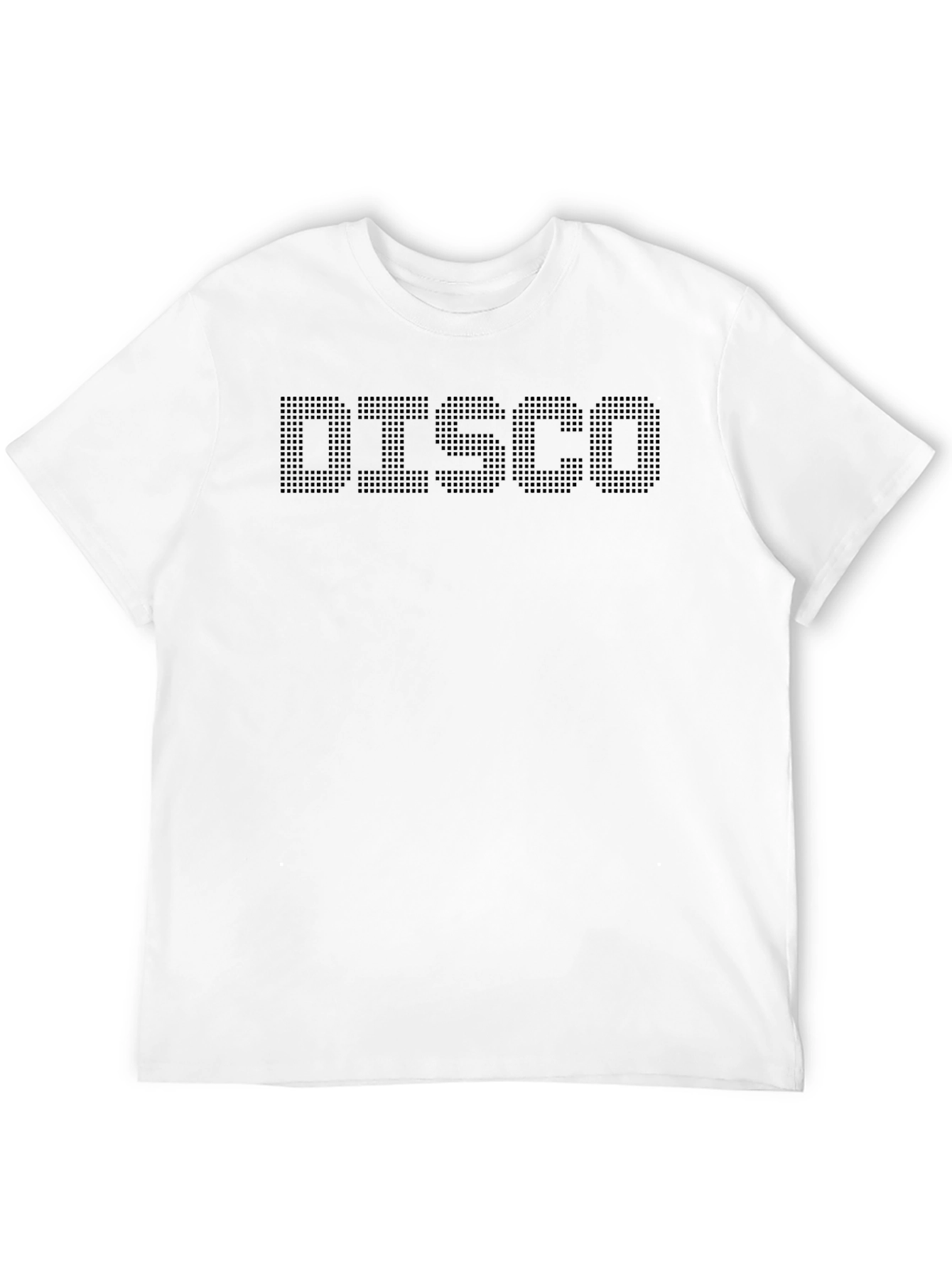 Black Disco Dotted Print Graphic Tee