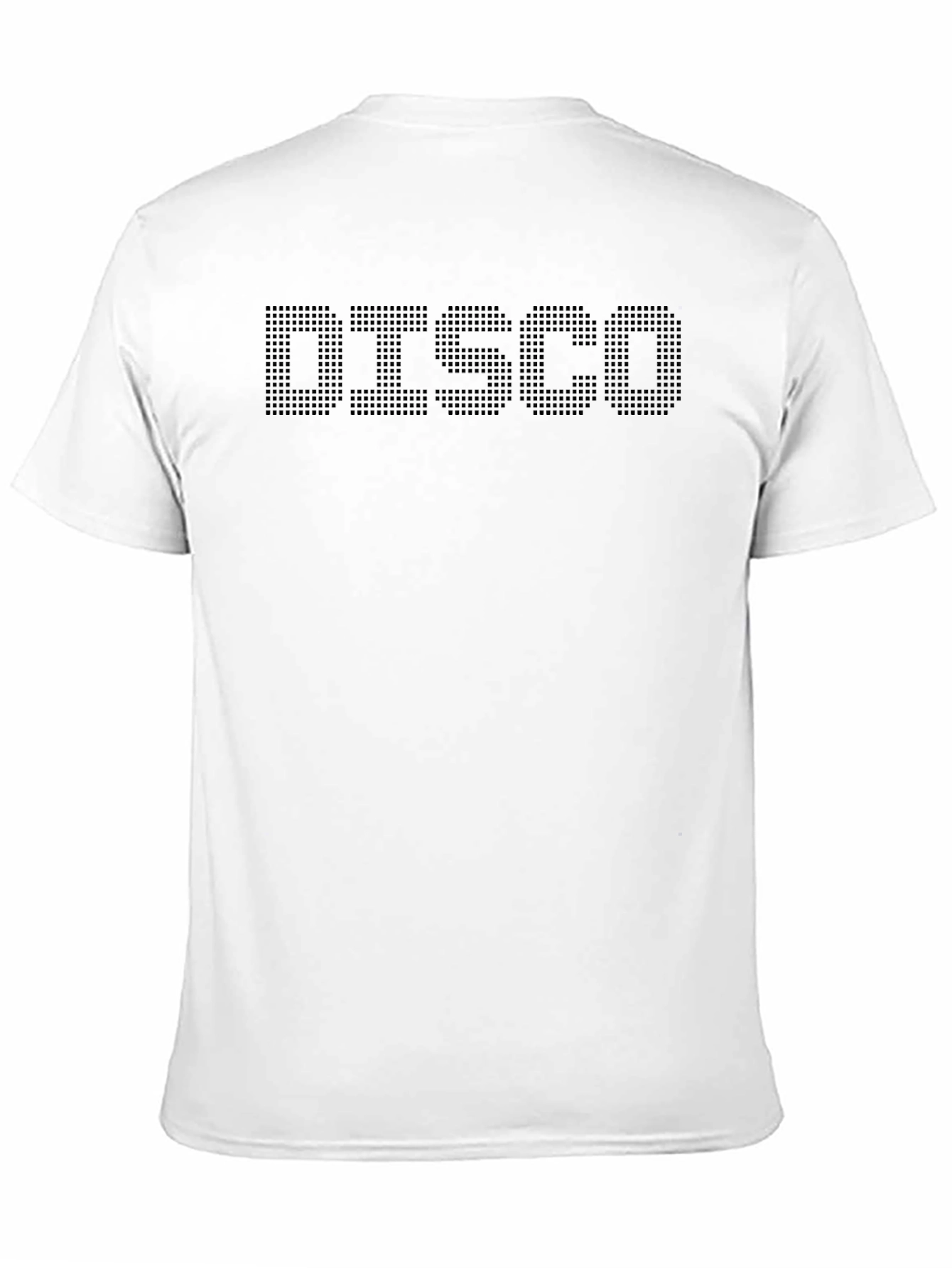 Black Disco Dotted Print Graphic Tee