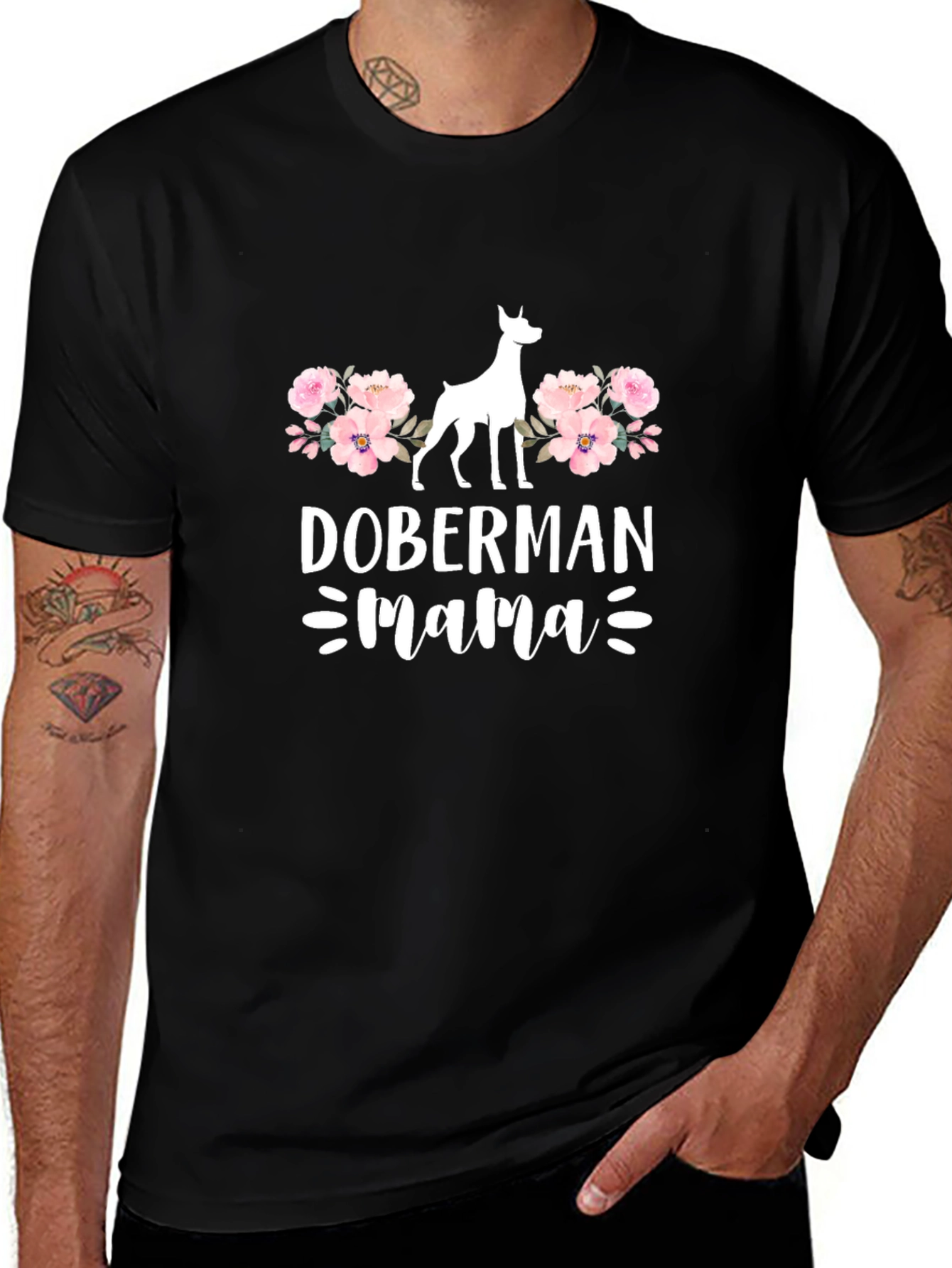 Doberman Mama Graphic Tee - Dog Lover Shirt
