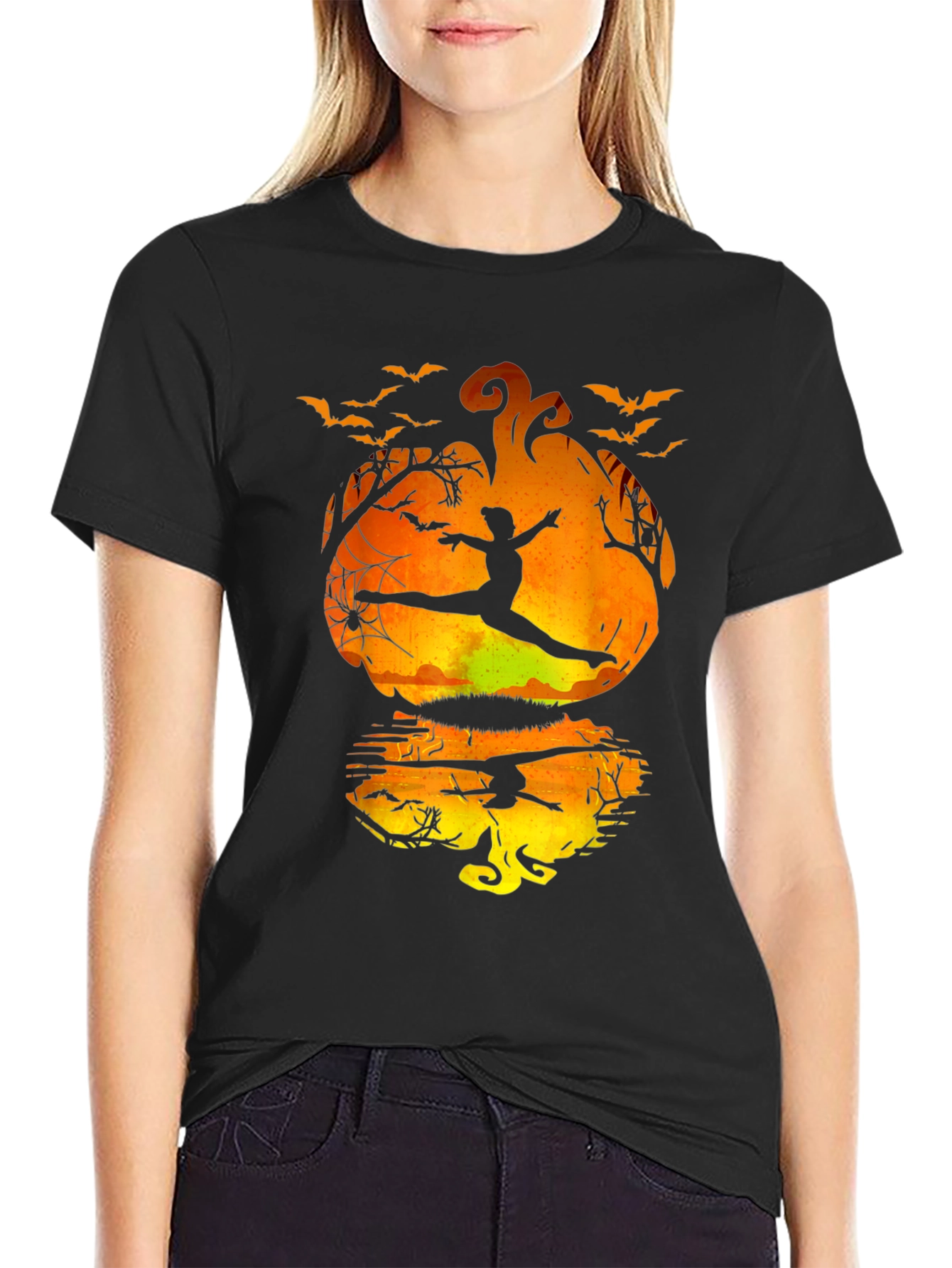Halloween Dancer T-Shirt - Pumpkin Silhouette
