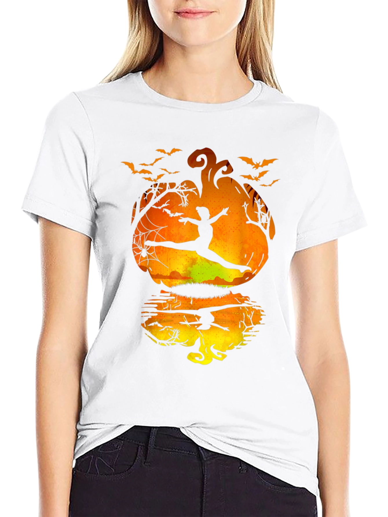 Halloween Dancer T-Shirt - Pumpkin Silhouette