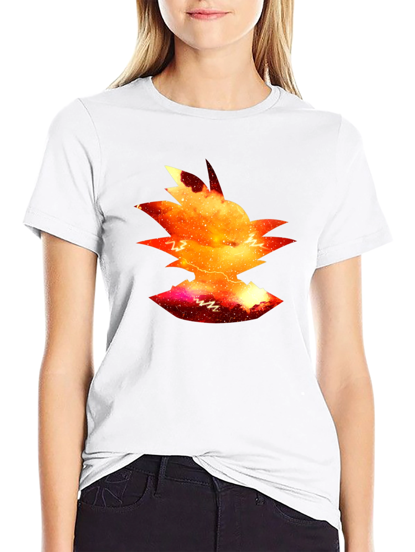 Goku Galaxy Silhouette Tee - Black