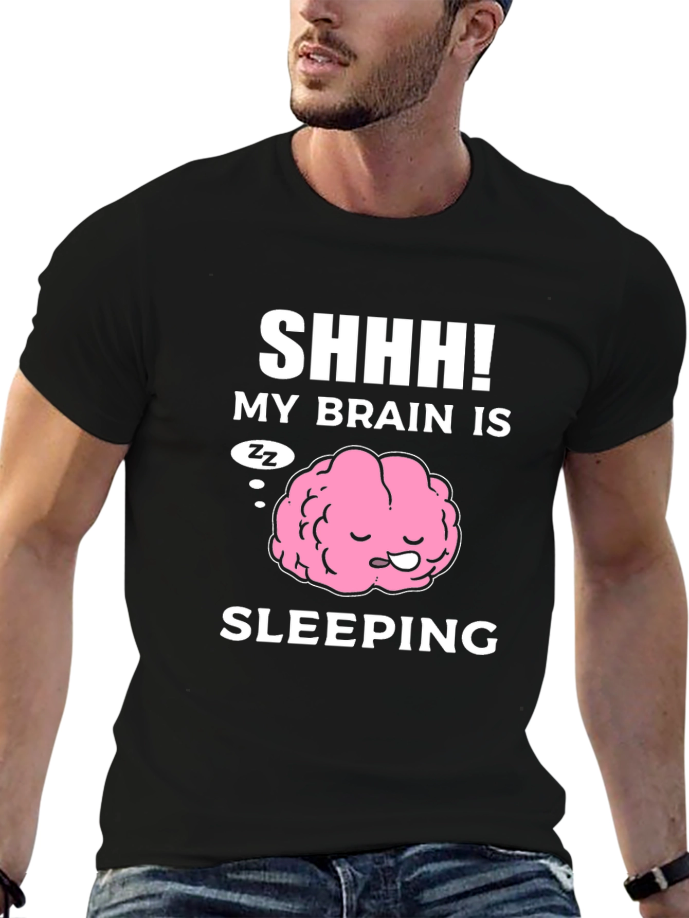 Brain Sleeping Funny Graphic T-Shirt
