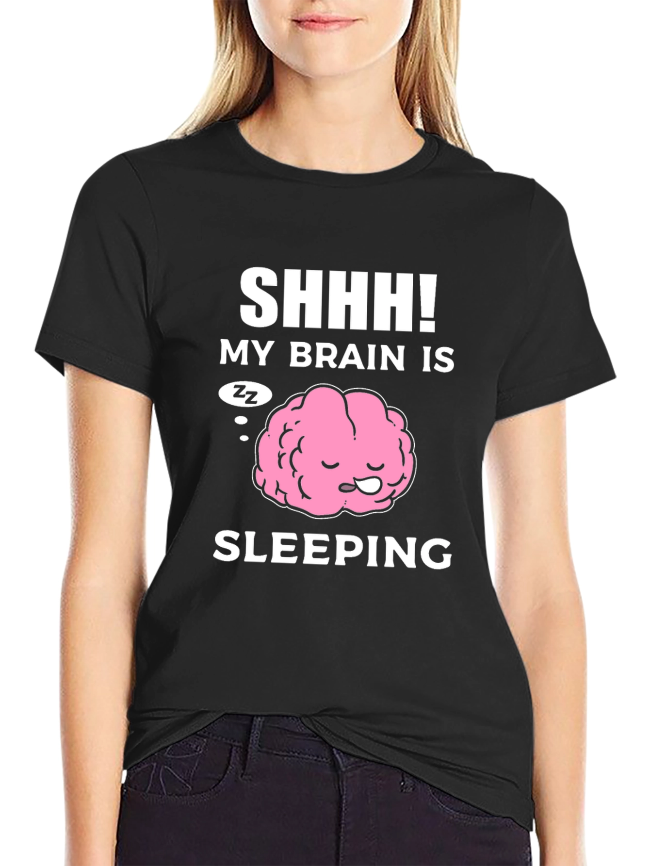 Brain Sleeping Funny Graphic T-Shirt