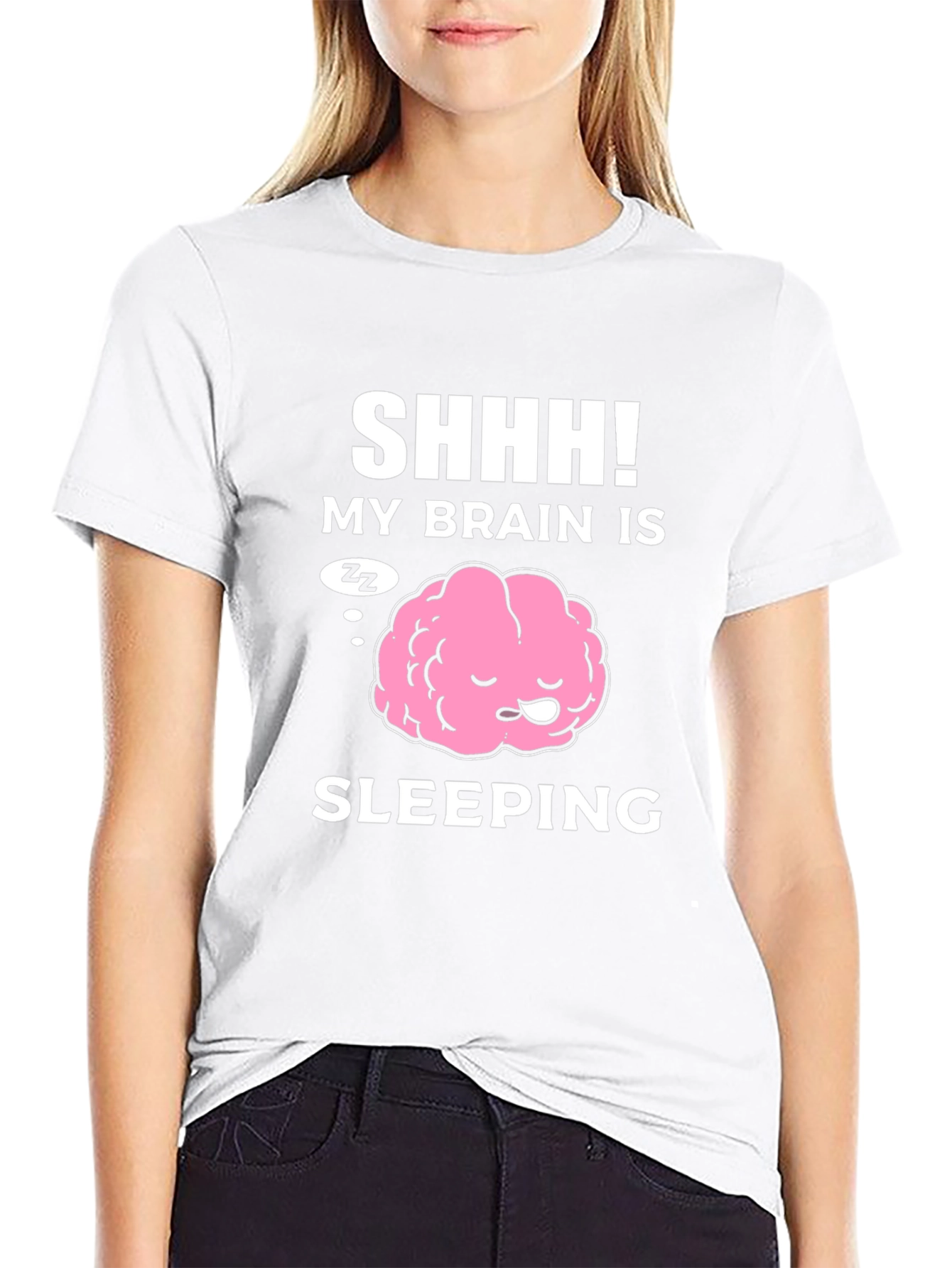 Brain Sleeping Funny Graphic T-Shirt