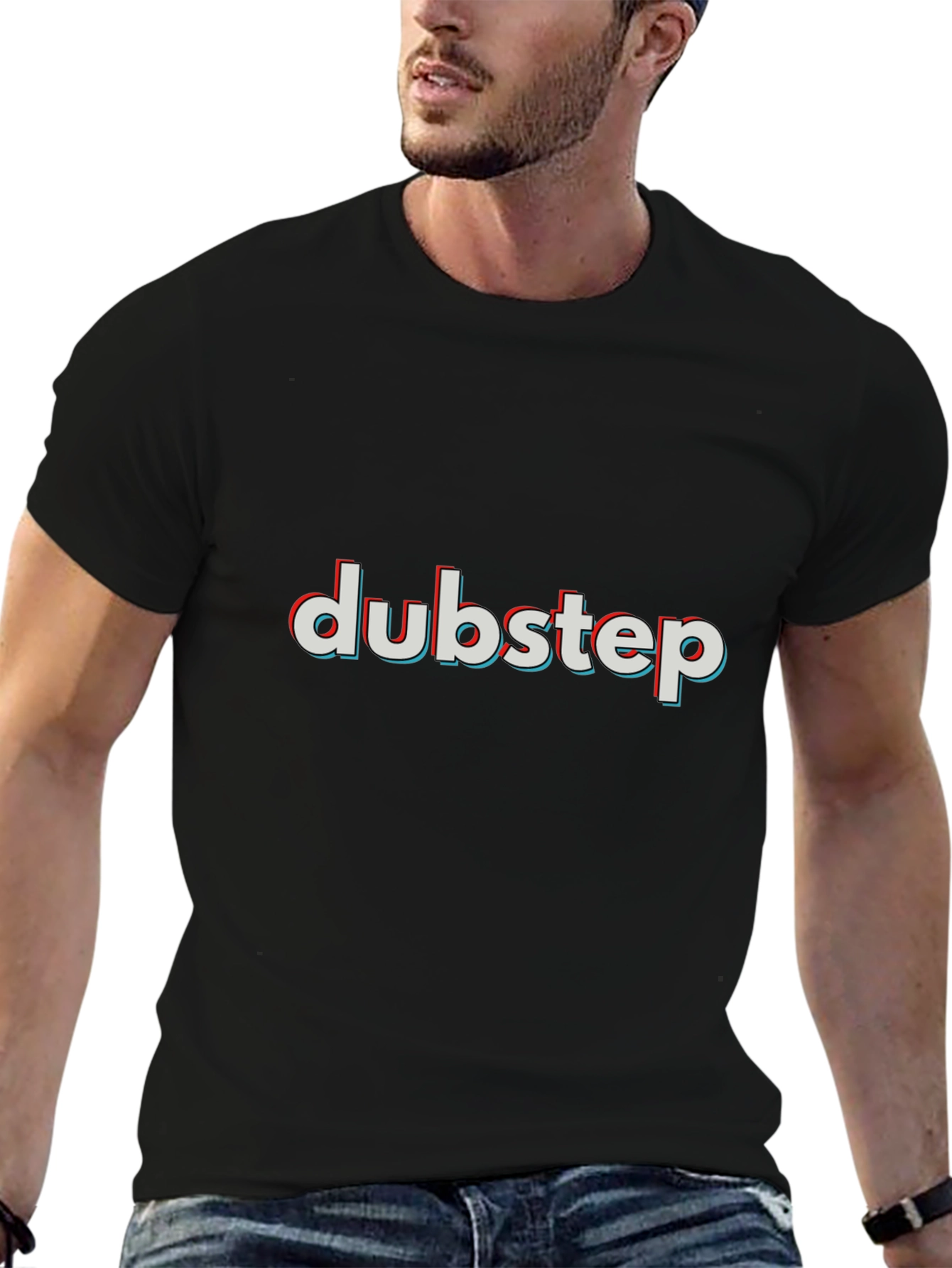 Dubstep Graphic Tee - Trendy 3D Effect Print