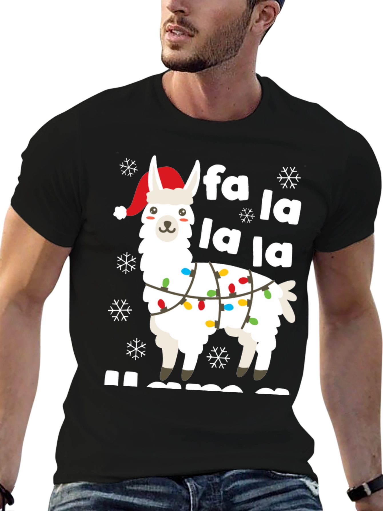 Festive Llama Holiday T-Shirt
