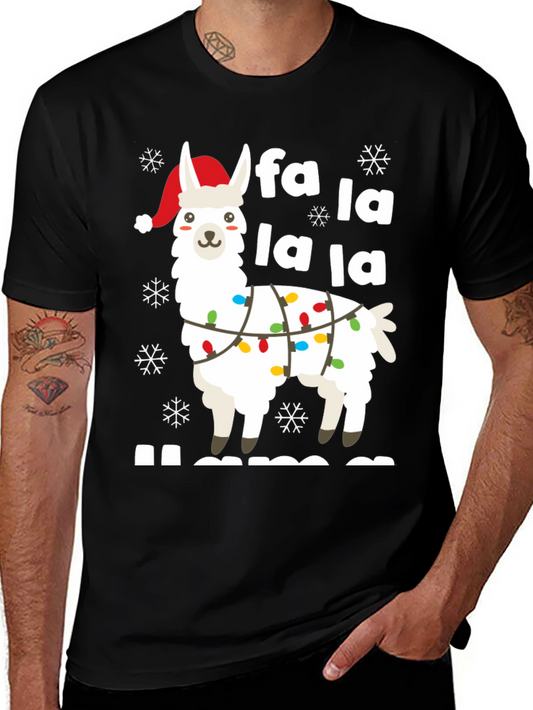 Festive Llama Holiday T-Shirt