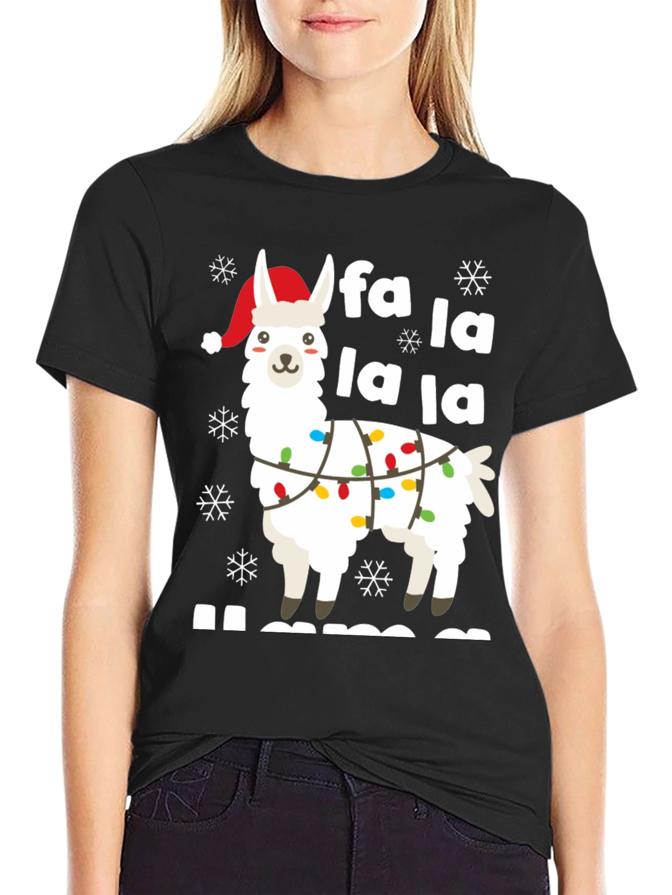 Festive Llama Holiday T-Shirt