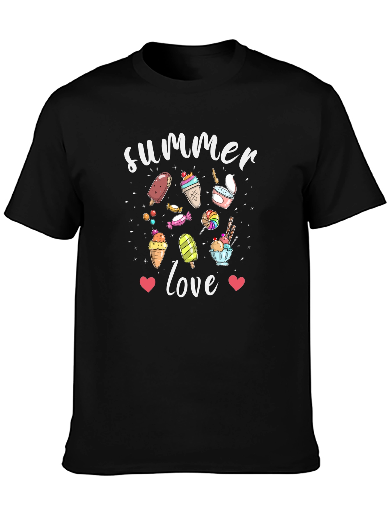 Summer Love Graphic Tee - Black