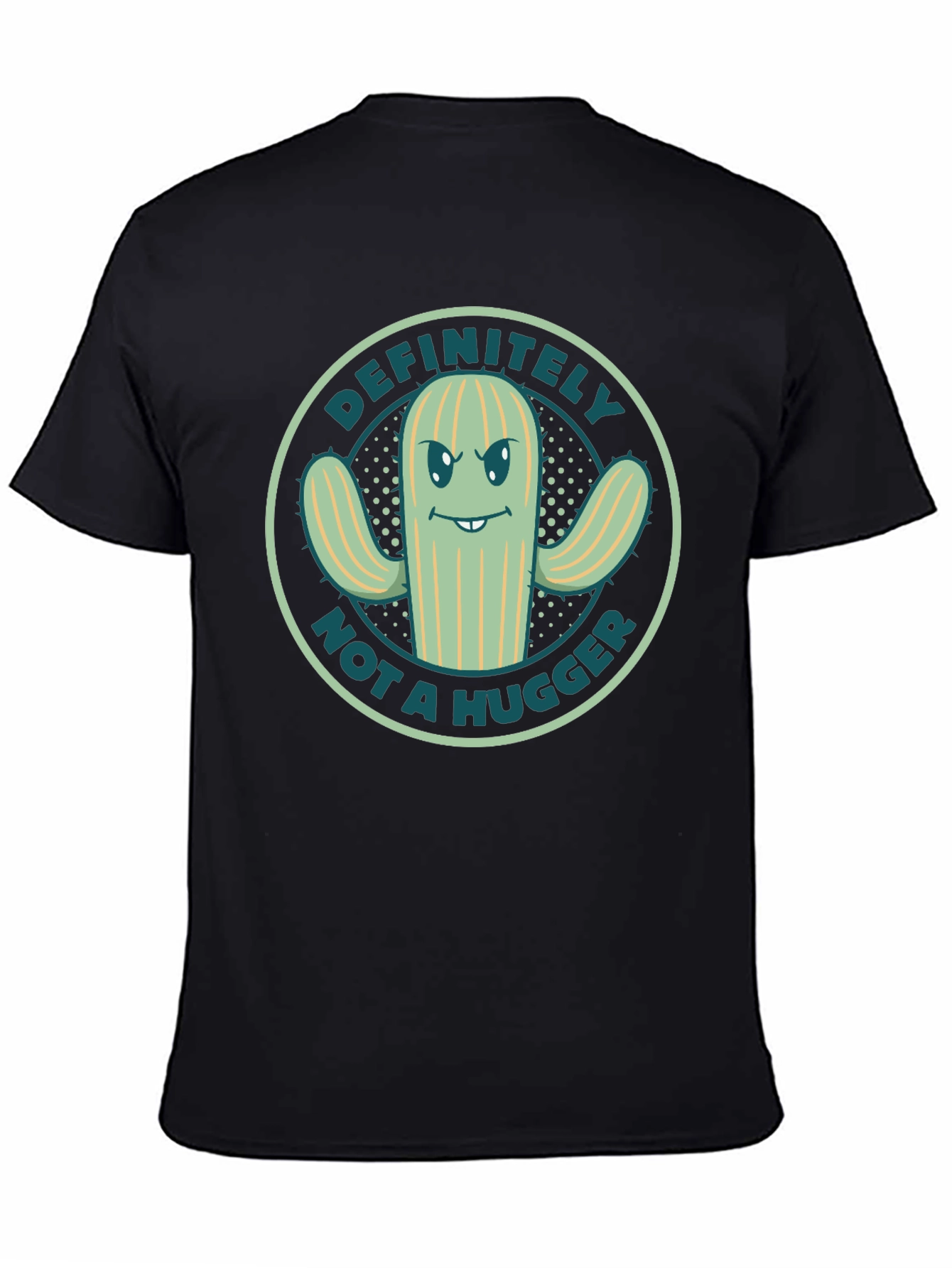 Definitely Not A Hugger Cactus Graphic T-Shirt