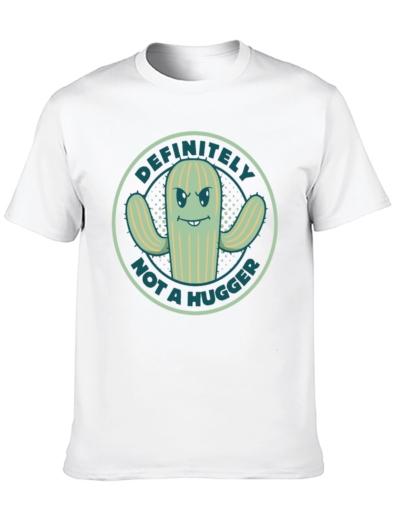 Definitely Not A Hugger Cactus Graphic T-Shirt