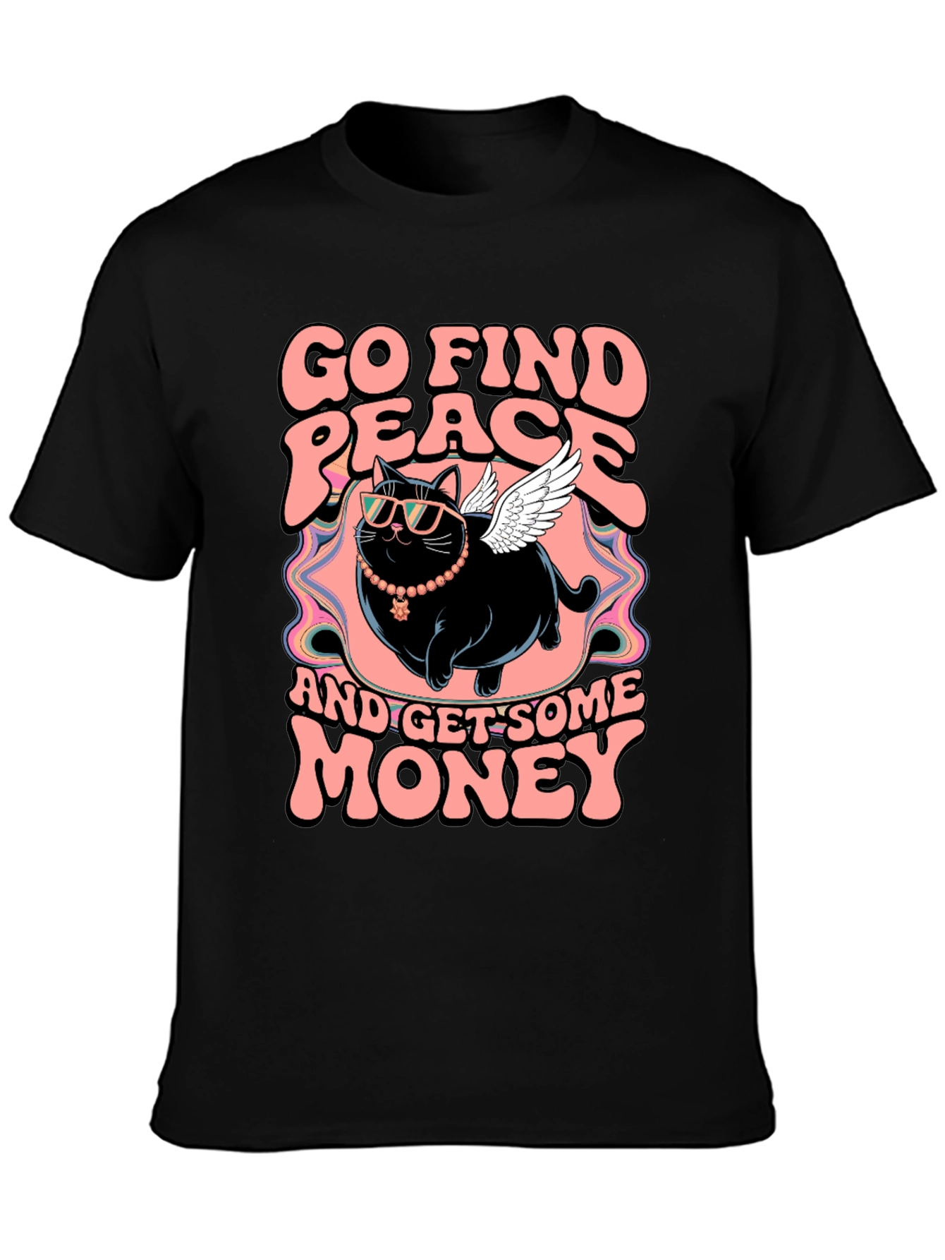 Go Find Peace Cat T-Shirt