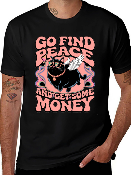 Go Find Peace Cat T-Shirt