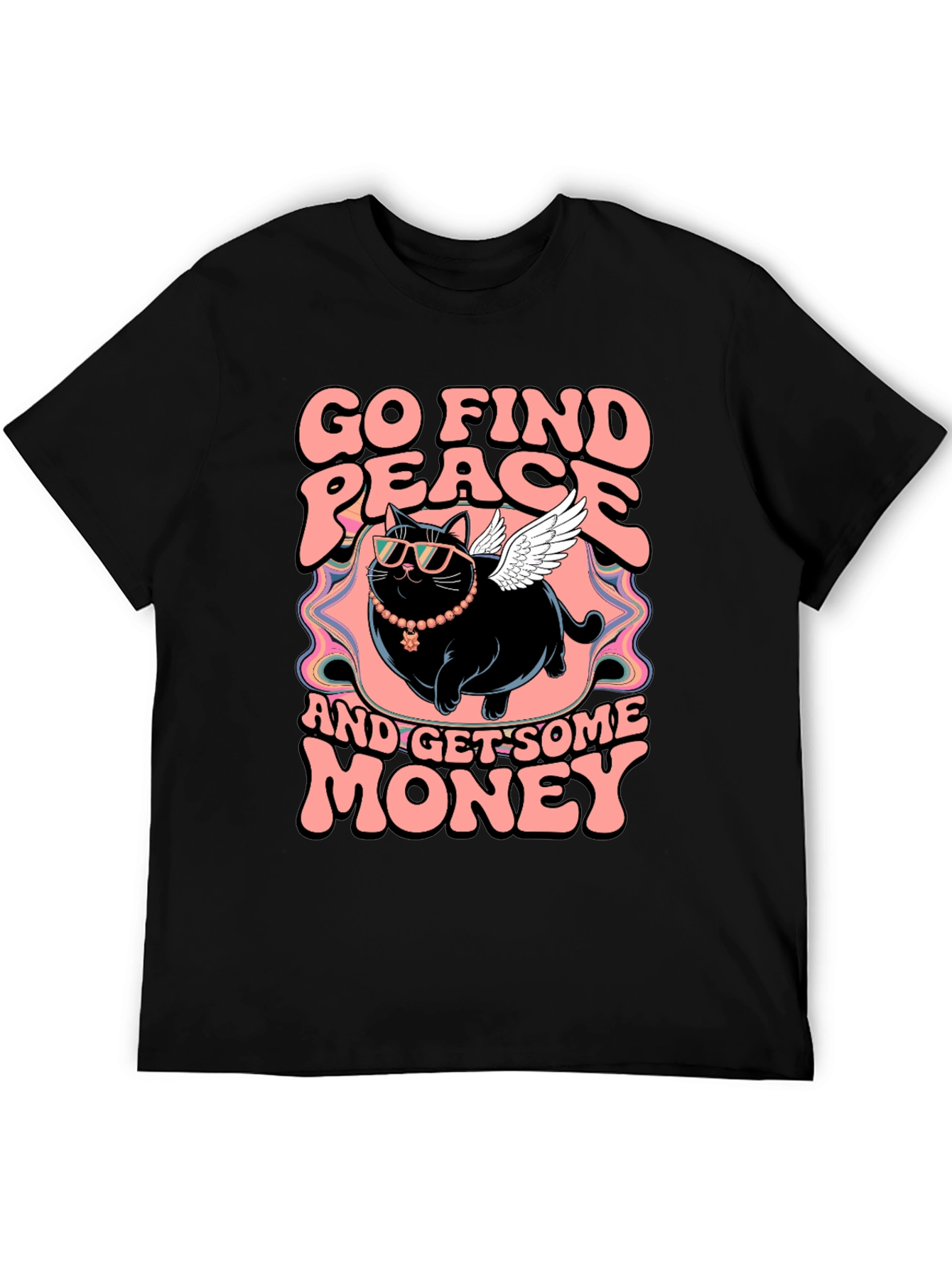 Go Find Peace Cat T-Shirt