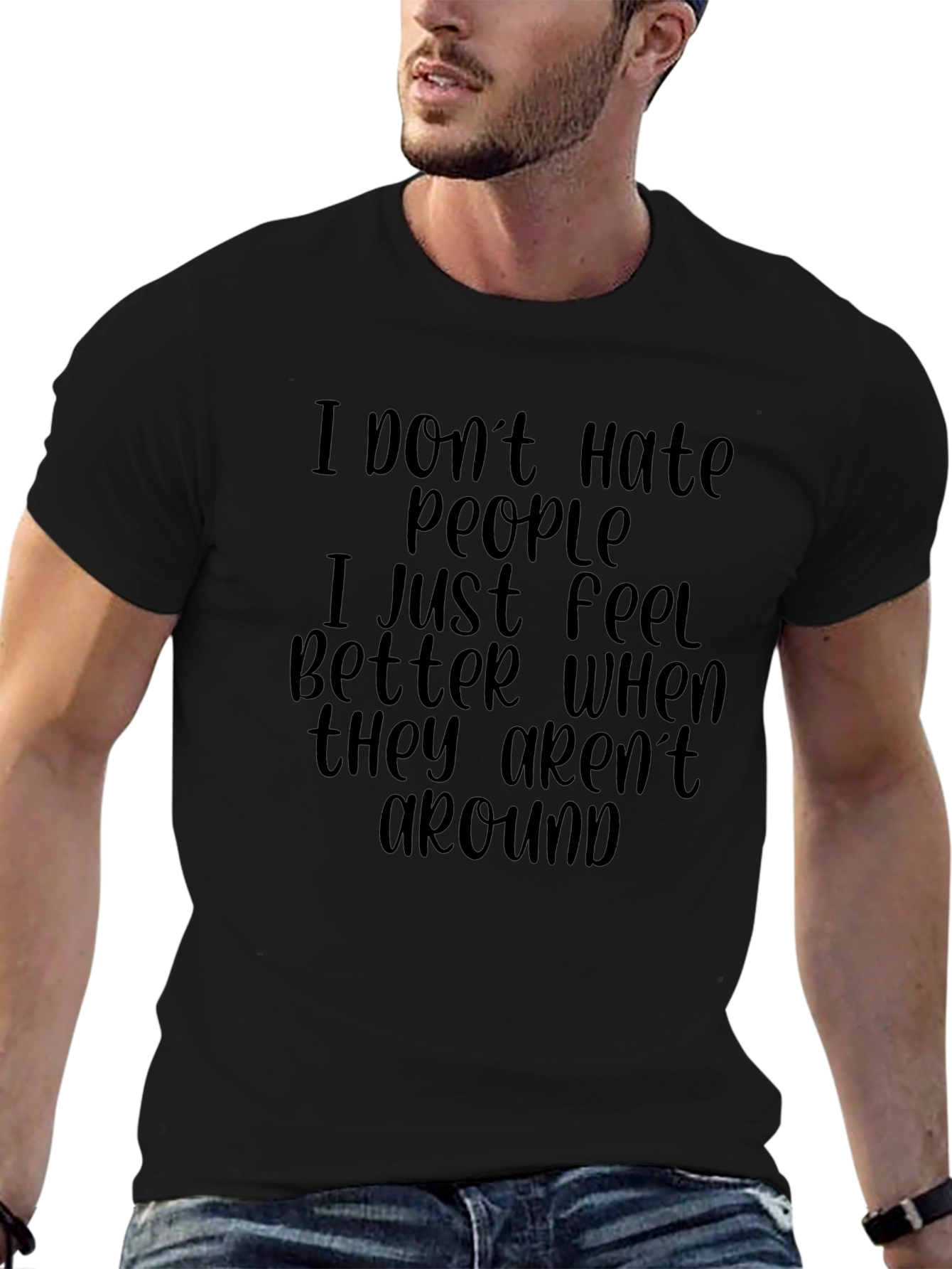 Funny Introvert T-Shirt - I Dont Hate People