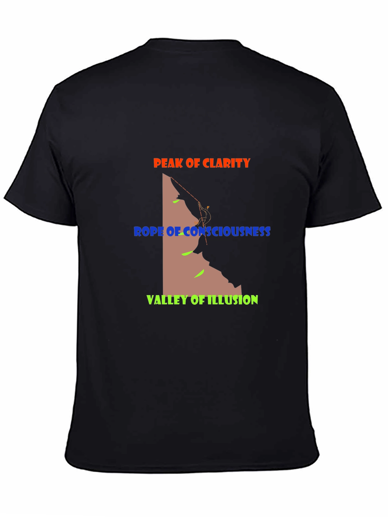 Peak Clarity Climbing Graphic Tee - Black