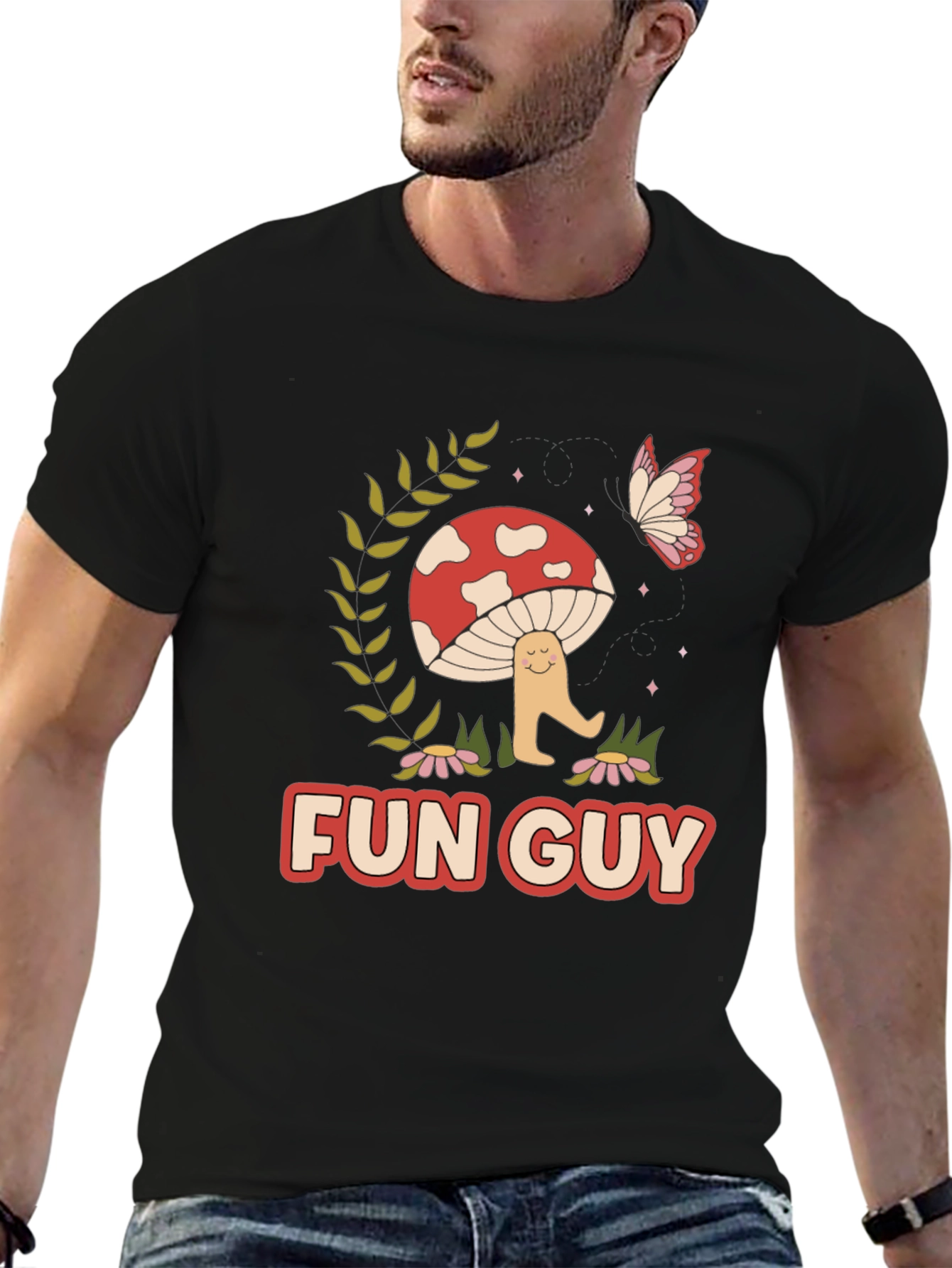 Fun Guy Mushroom Graphic Tee