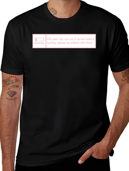 Introvert Social Battery T-Shirt - Im Tired Graphic Tee