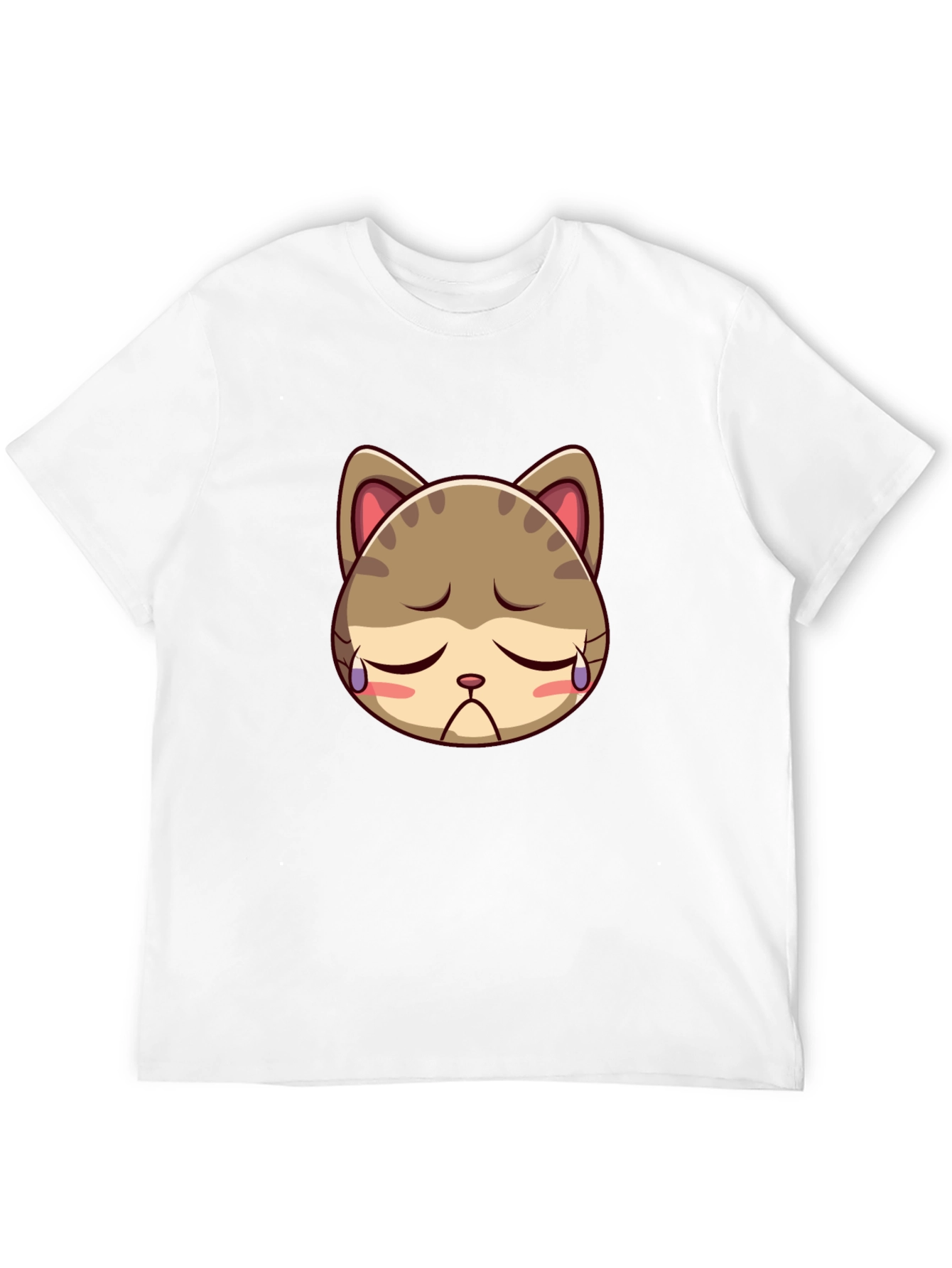 Sad Kitten Black T-Shirt